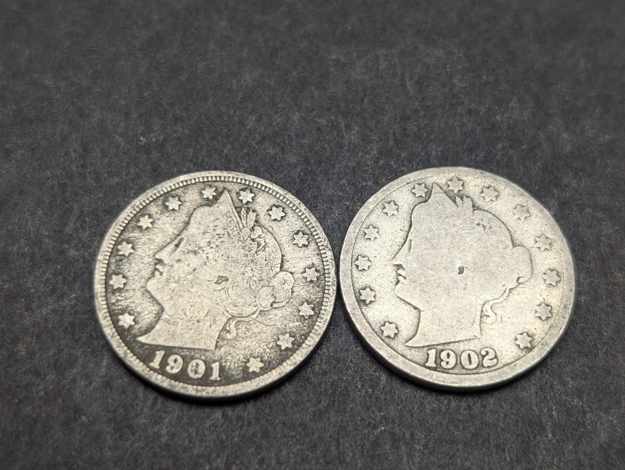 1898-1902 Liberty Head V Nickels - Consecutive Dates