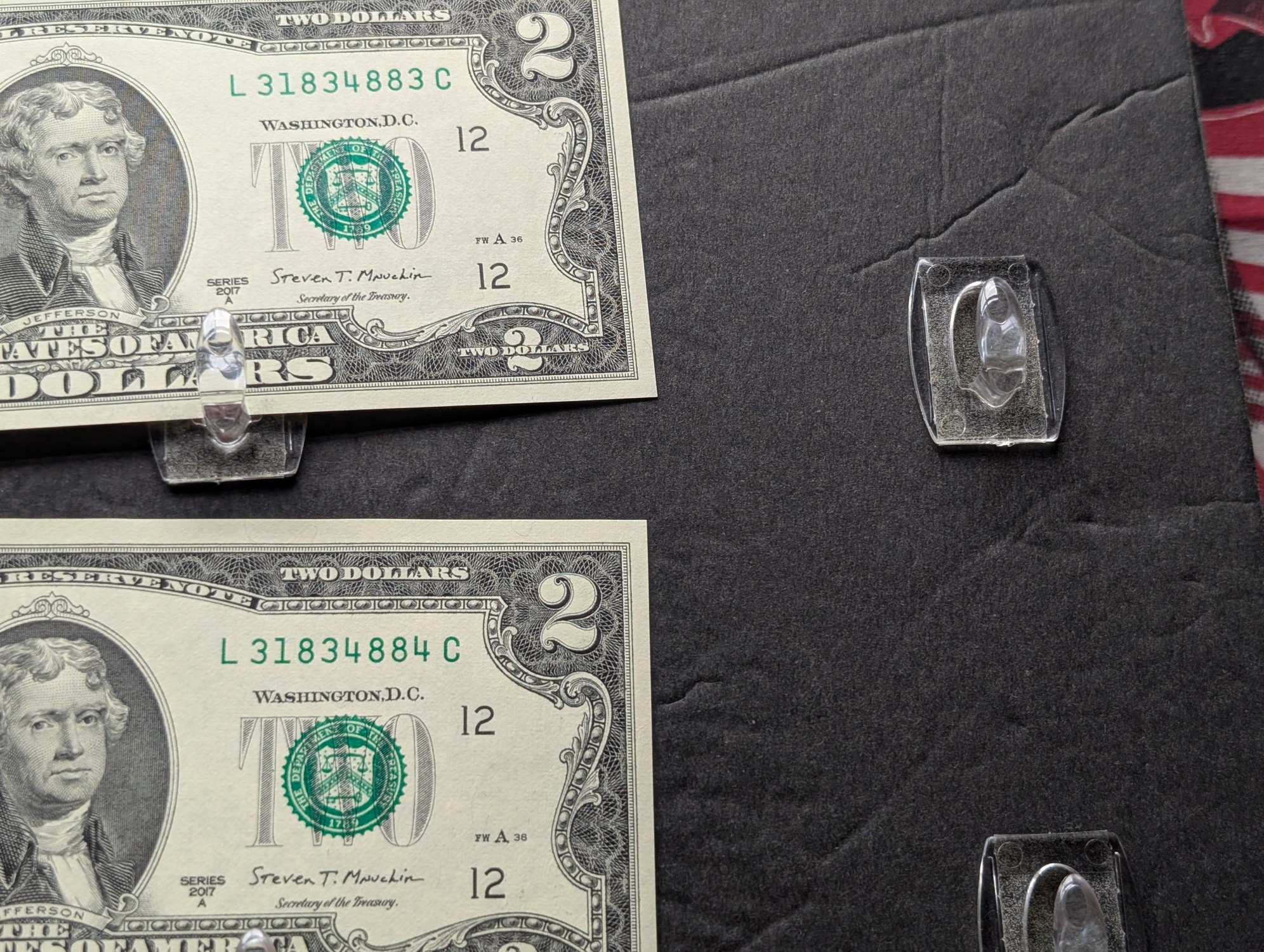 (5) 2017-A Series $2 Bills W/ Consecutive Serial Numbers