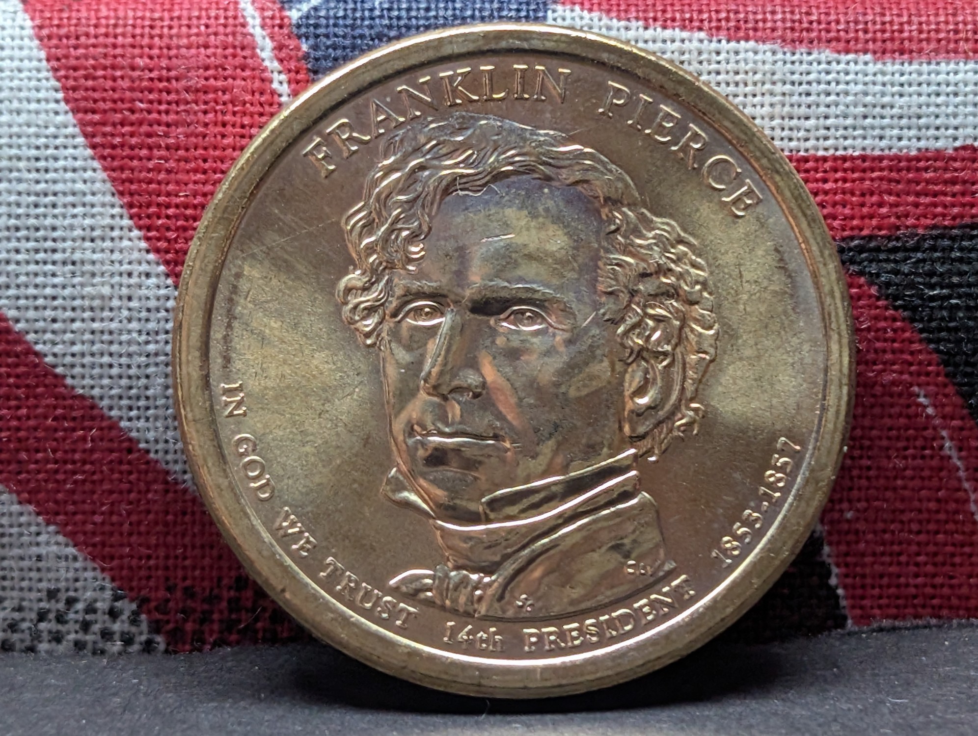 2010-D Franklin Pierce Presidential Dollar - Position B - Uncirculated bought directly from the US mint when released.