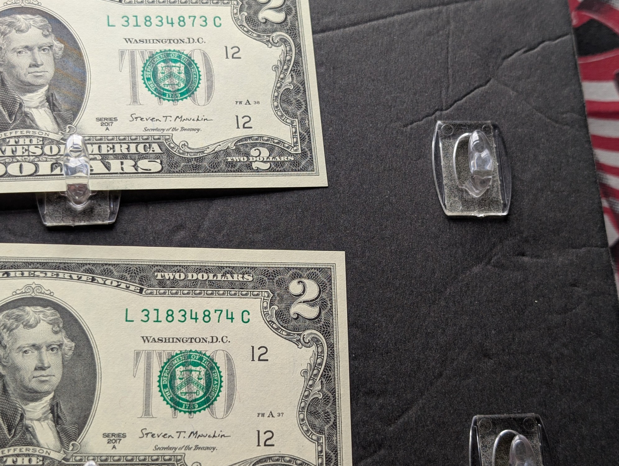 (5) 2017-A Series $2 Bills W/ Consecutive Serial Numbers