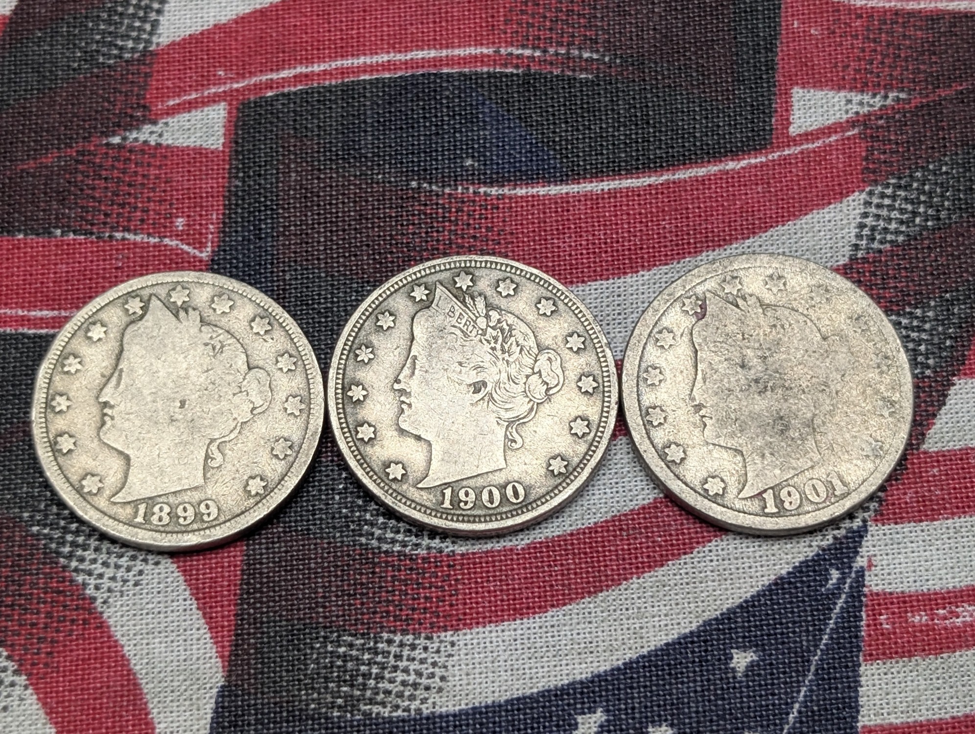 1899-1903 Liberty Head V Nickels - Consecutive Dates