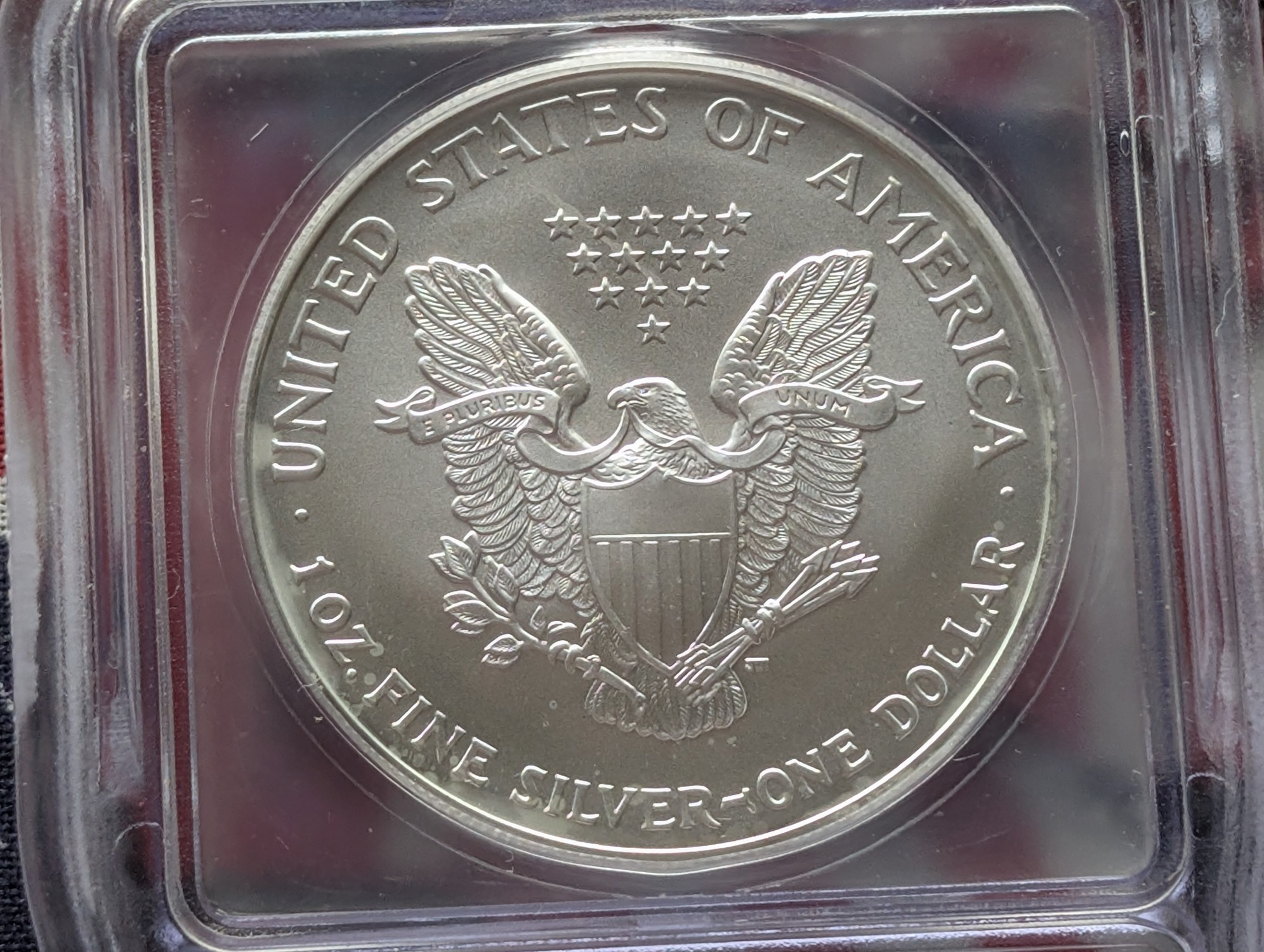 2005 American Silver Eagle 1 Troy Oz. .999 Silver ICG MS70