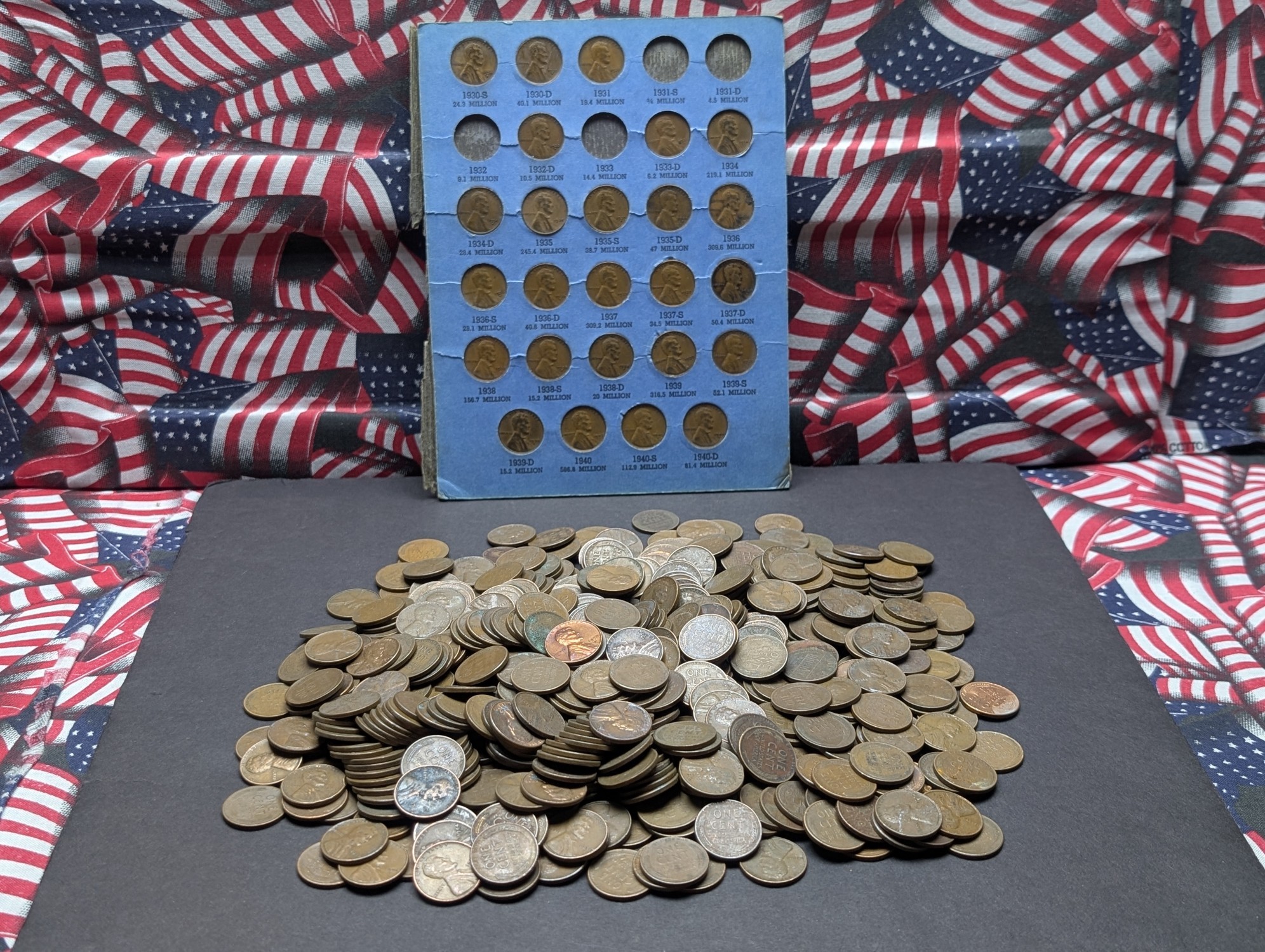 (500) Assorted Lincoln Wheat Cents - Unsearched