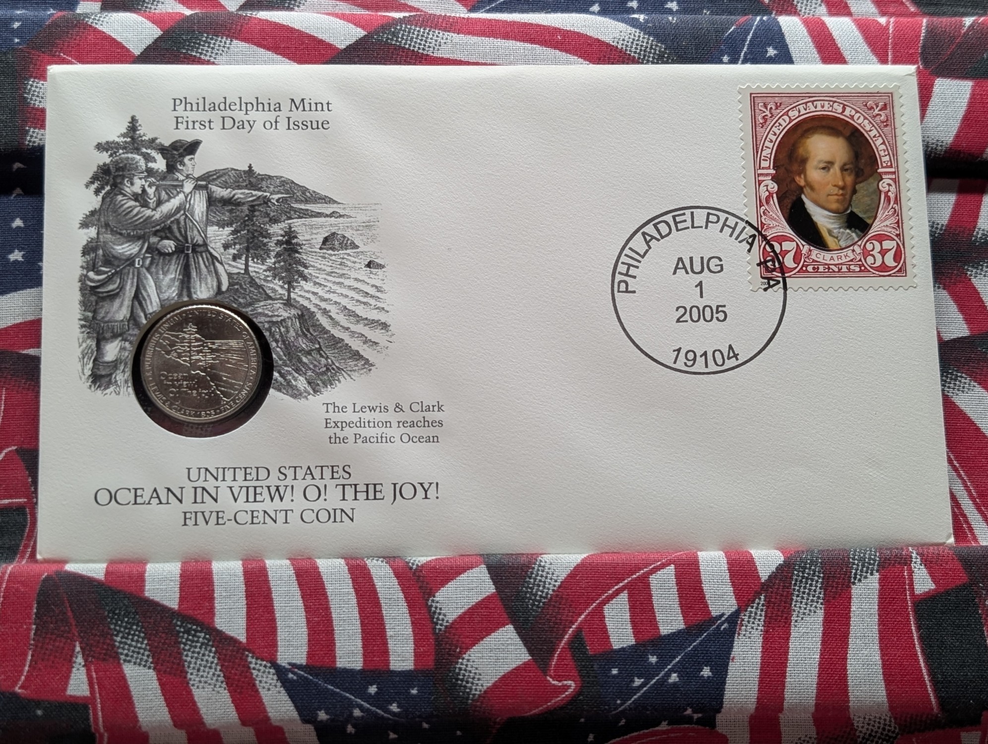 2005-P Ocean In View Jefferson Nickel With First Day Cachet