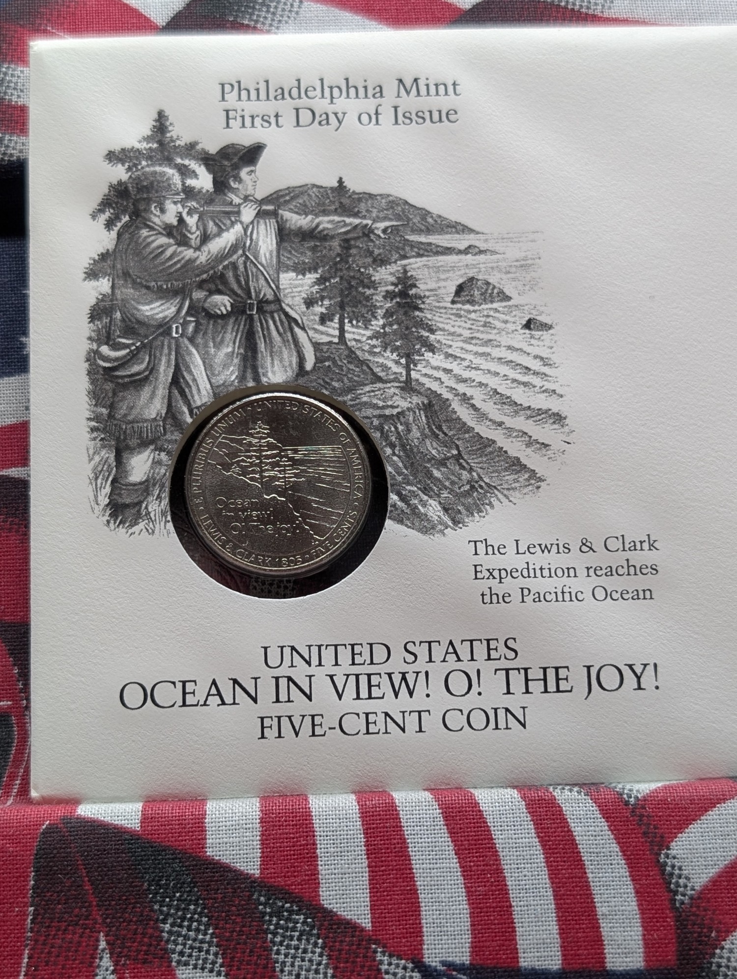 2005-P Ocean In View Jefferson Nickel With First Day Cachet