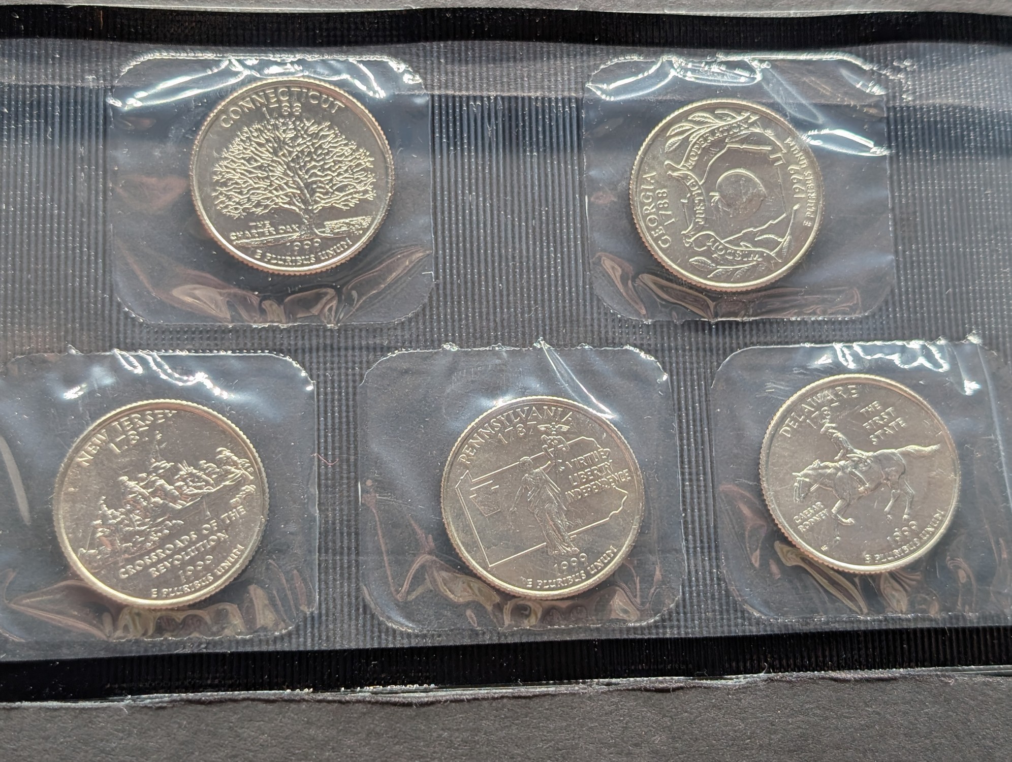 1999-D Only U.S. Mint Uncirculated Coin Set with State Quarters In OGP w/COA