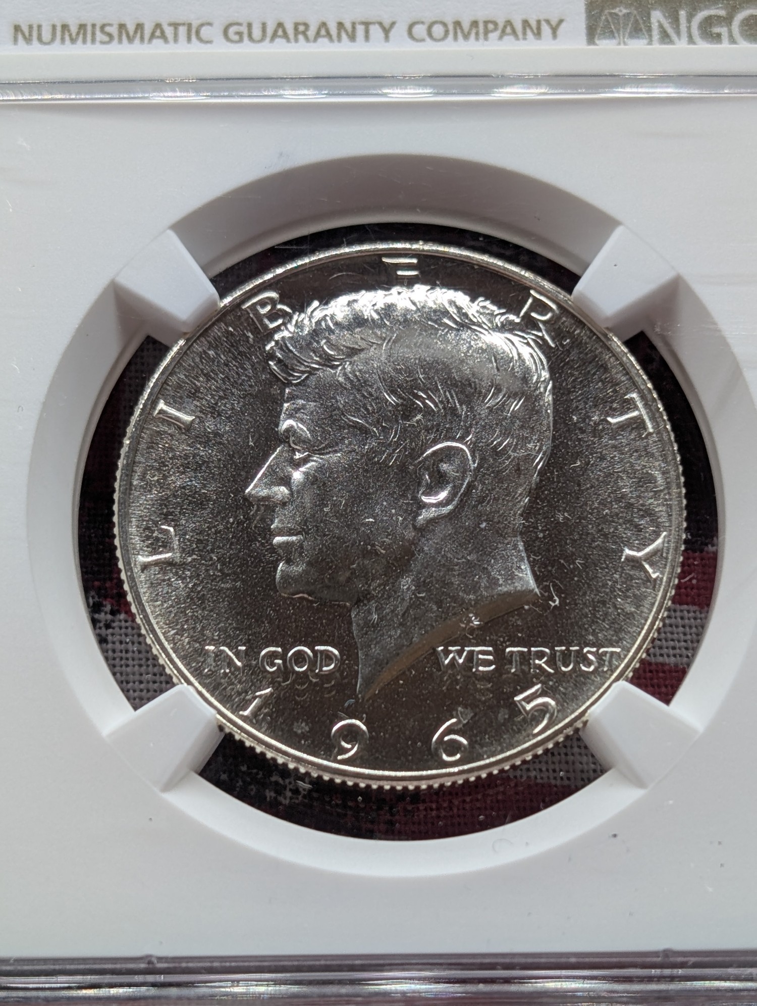 1965 SMS Kennedy 40% Silver Half Dollar NGC MS 67