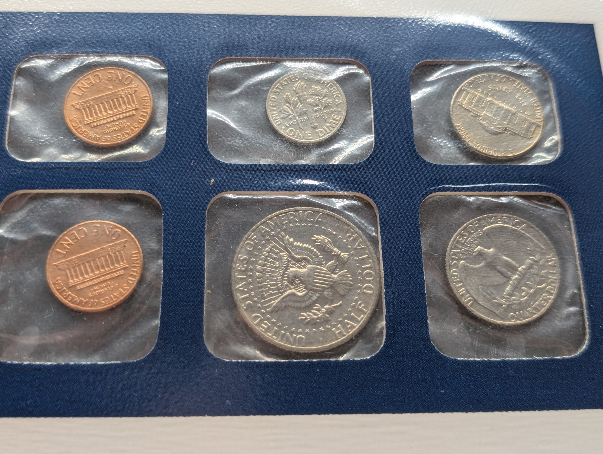 1971 P&D U.S. Uncirculated Mint Sets With Stamps - Includes "S" Mint Mark Cent