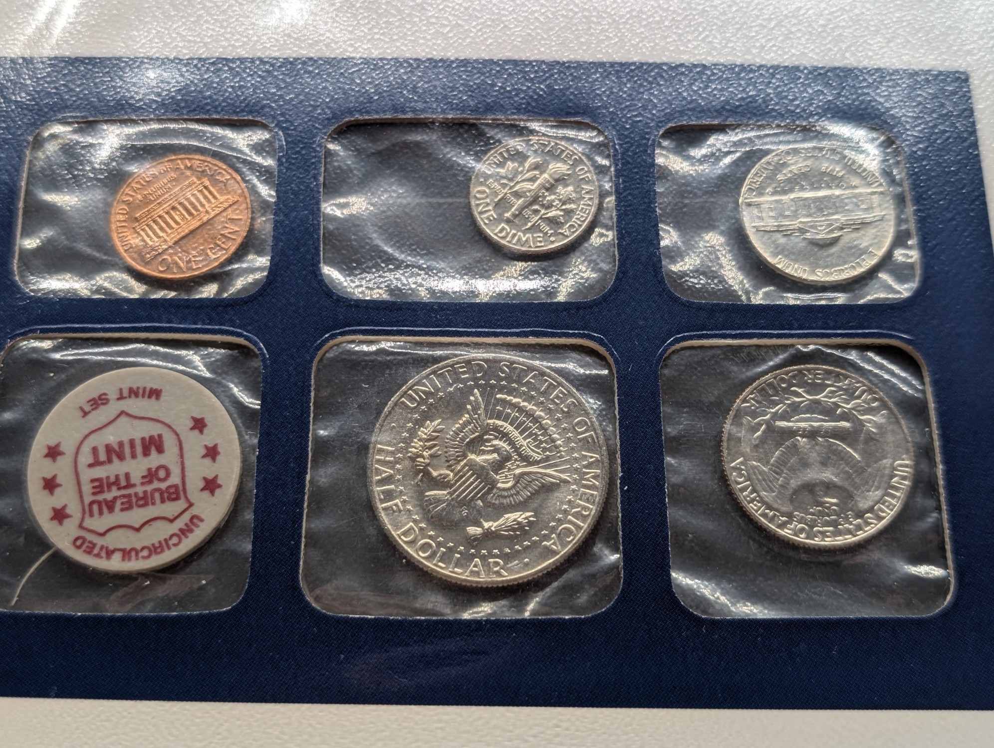 1972 P&D U.S. Uncirculated Mint Sets With Stamps - Includes "S" Mint Mark Cent