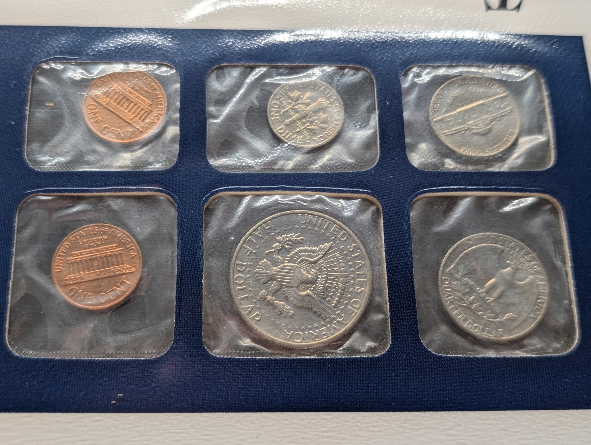 1972 P&D U.S. Uncirculated Mint Sets With Stamps - Includes "S" Mint Mark Cent