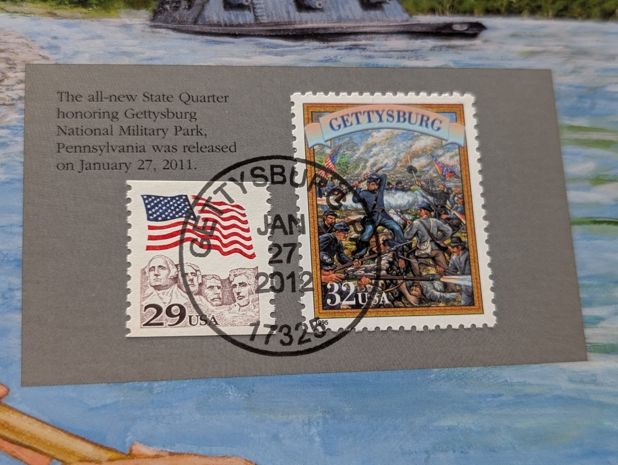 2011-D Only U.S. Mint Uncirculated Coin Set Including ATB Quarters, (4) Presidential Dollars, One Sacagawea Dollar and Stamps