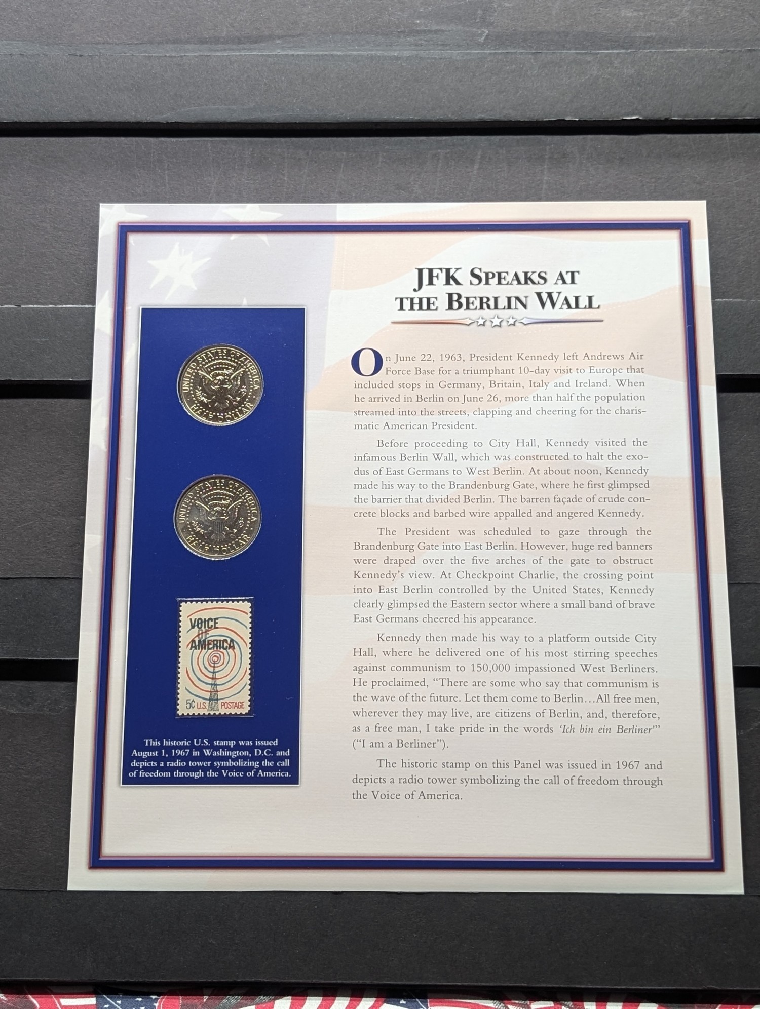 1990 P & D Kennedy Half Dollars With Stamp