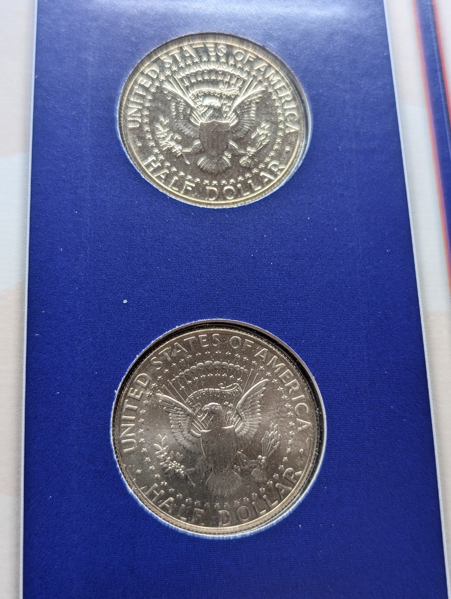 1993 P & D Kennedy Half Dollars With Stamp