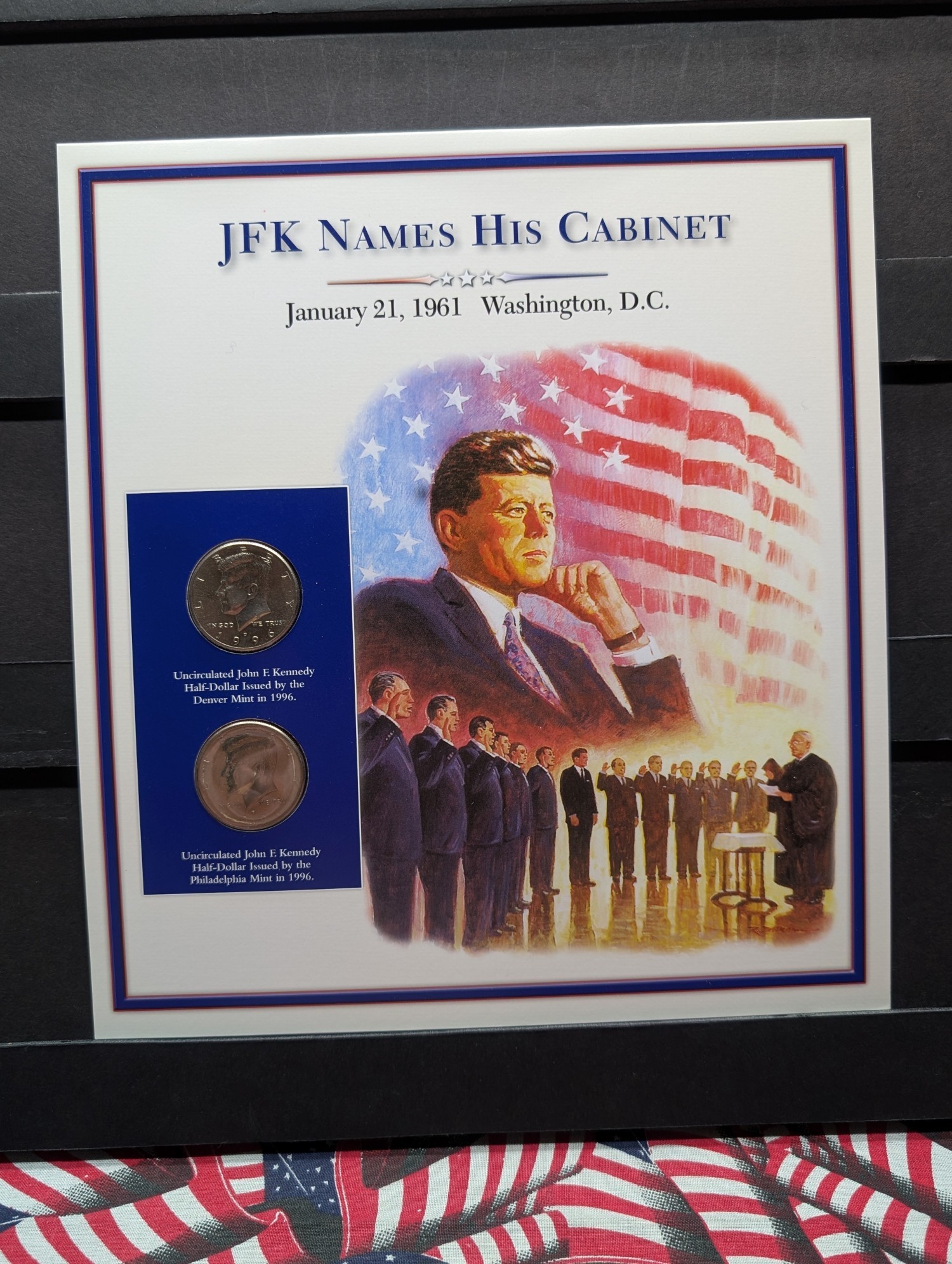 1996 P & D Kennedy Half Dollars With Stamp