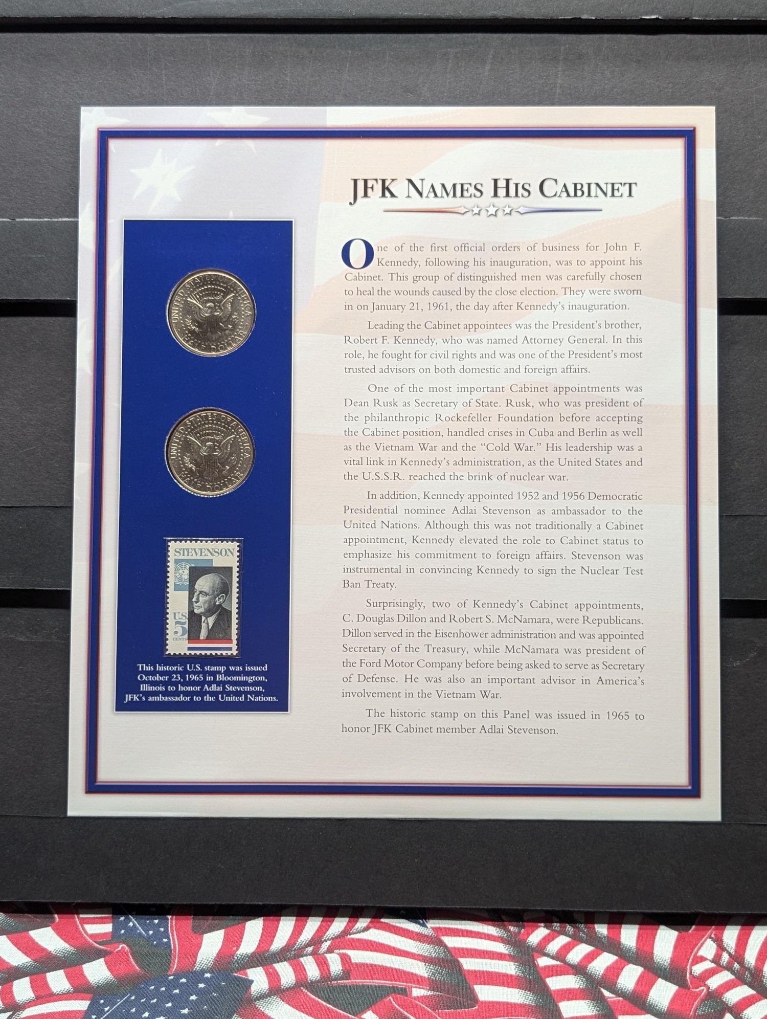 1996 P & D Kennedy Half Dollars With Stamp