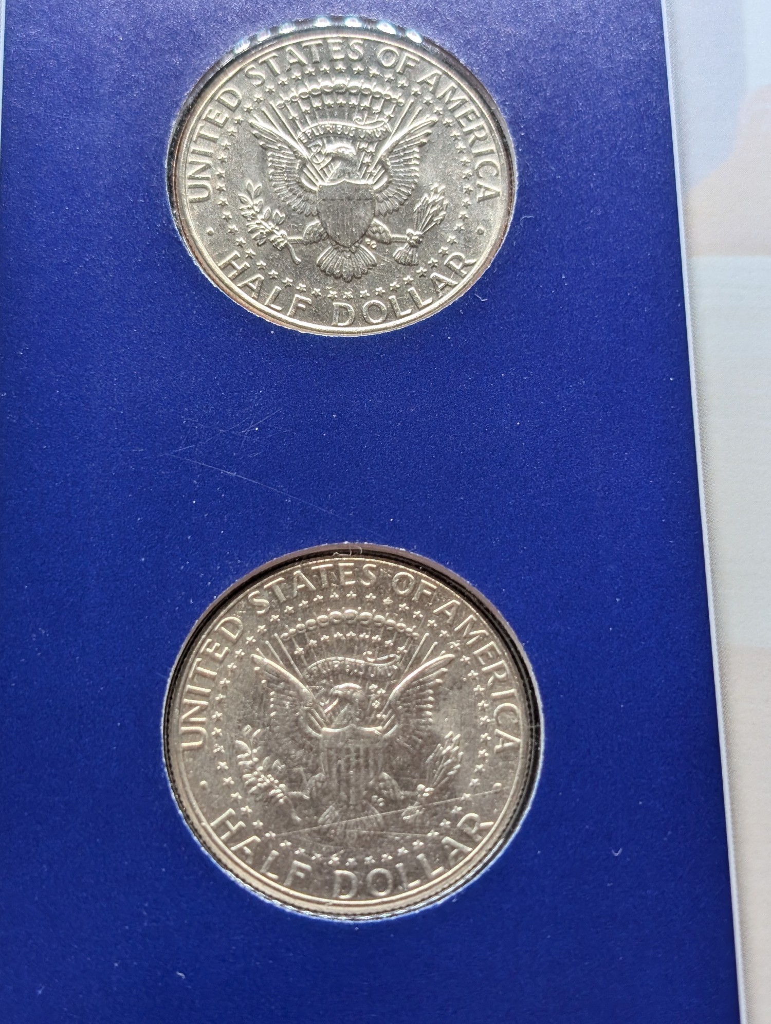 1998 P & D Kennedy Half Dollars With Stamp