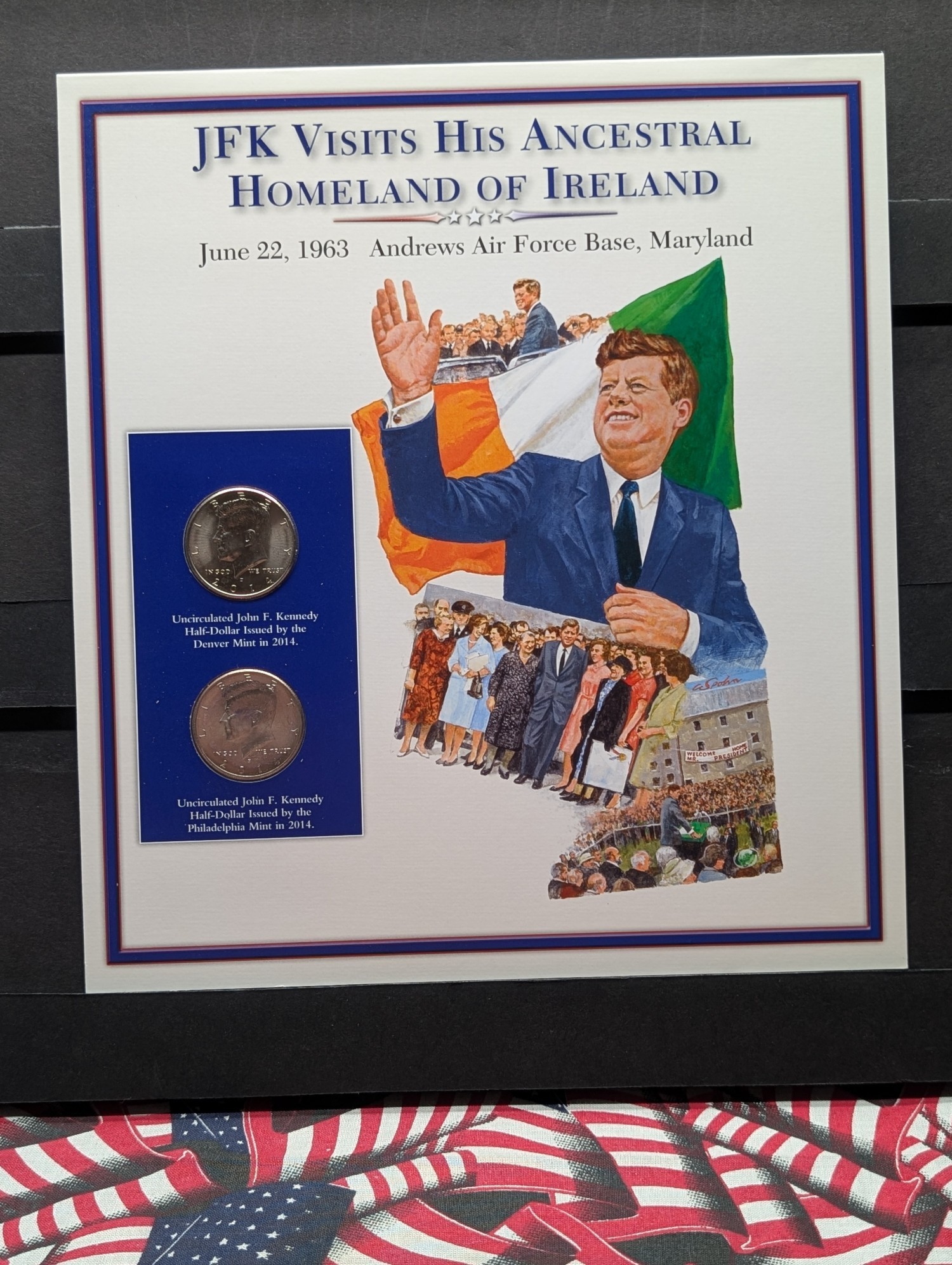 2014 P & D Kennedy Half Dollars With Stamp