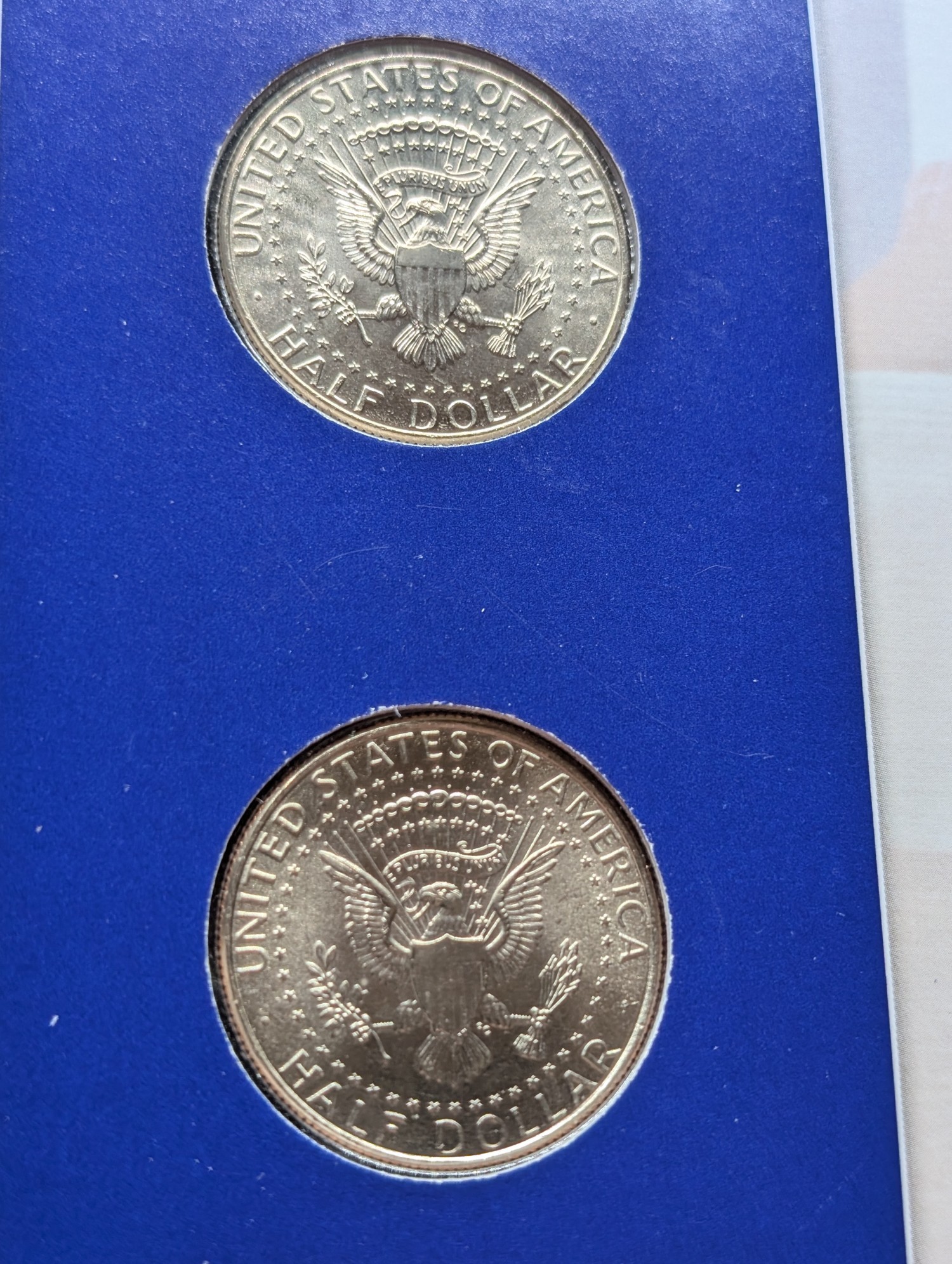 2014 P & D Kennedy Half Dollars With Stamp