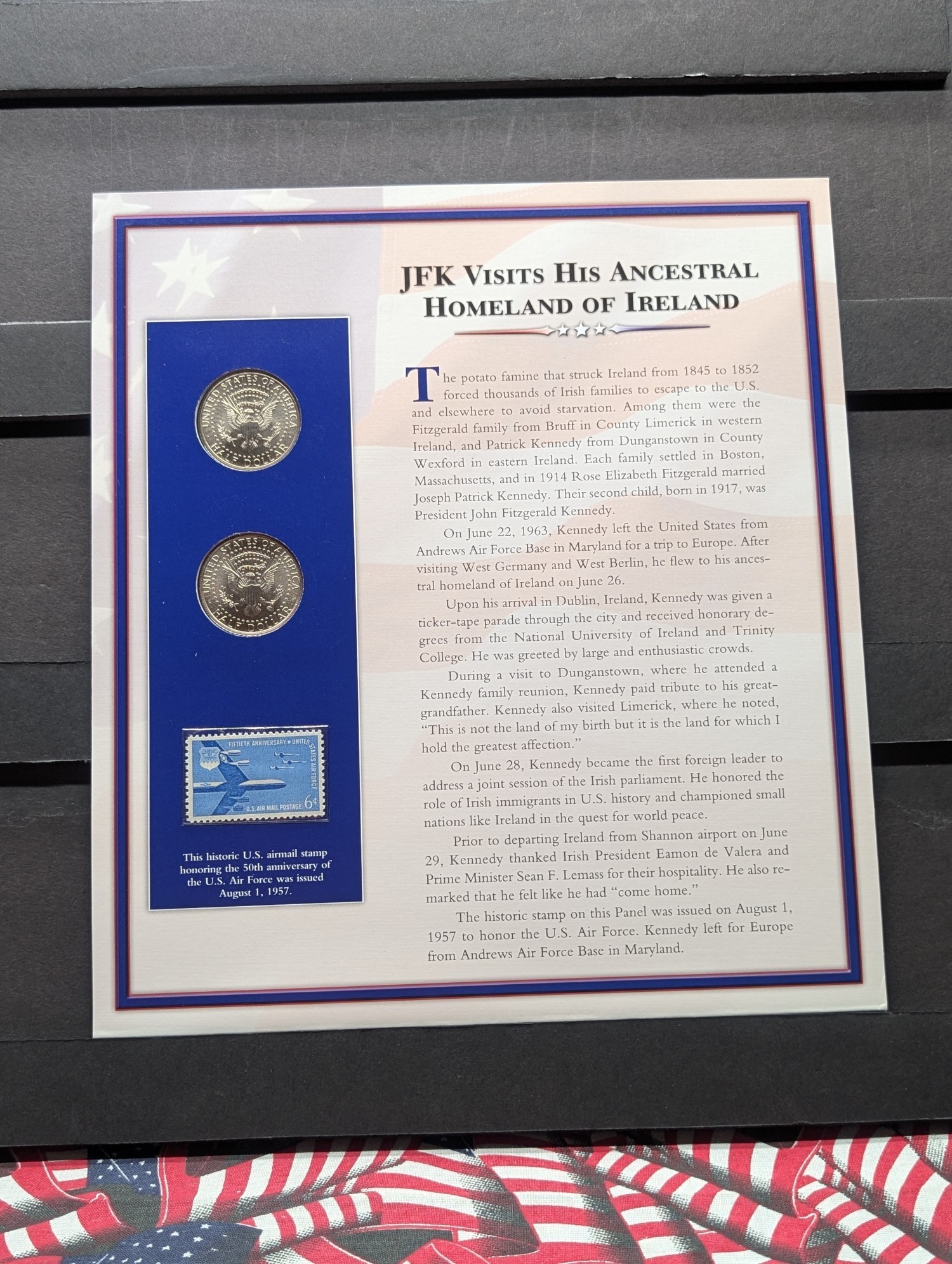 2014 P & D Kennedy Half Dollars With Stamp