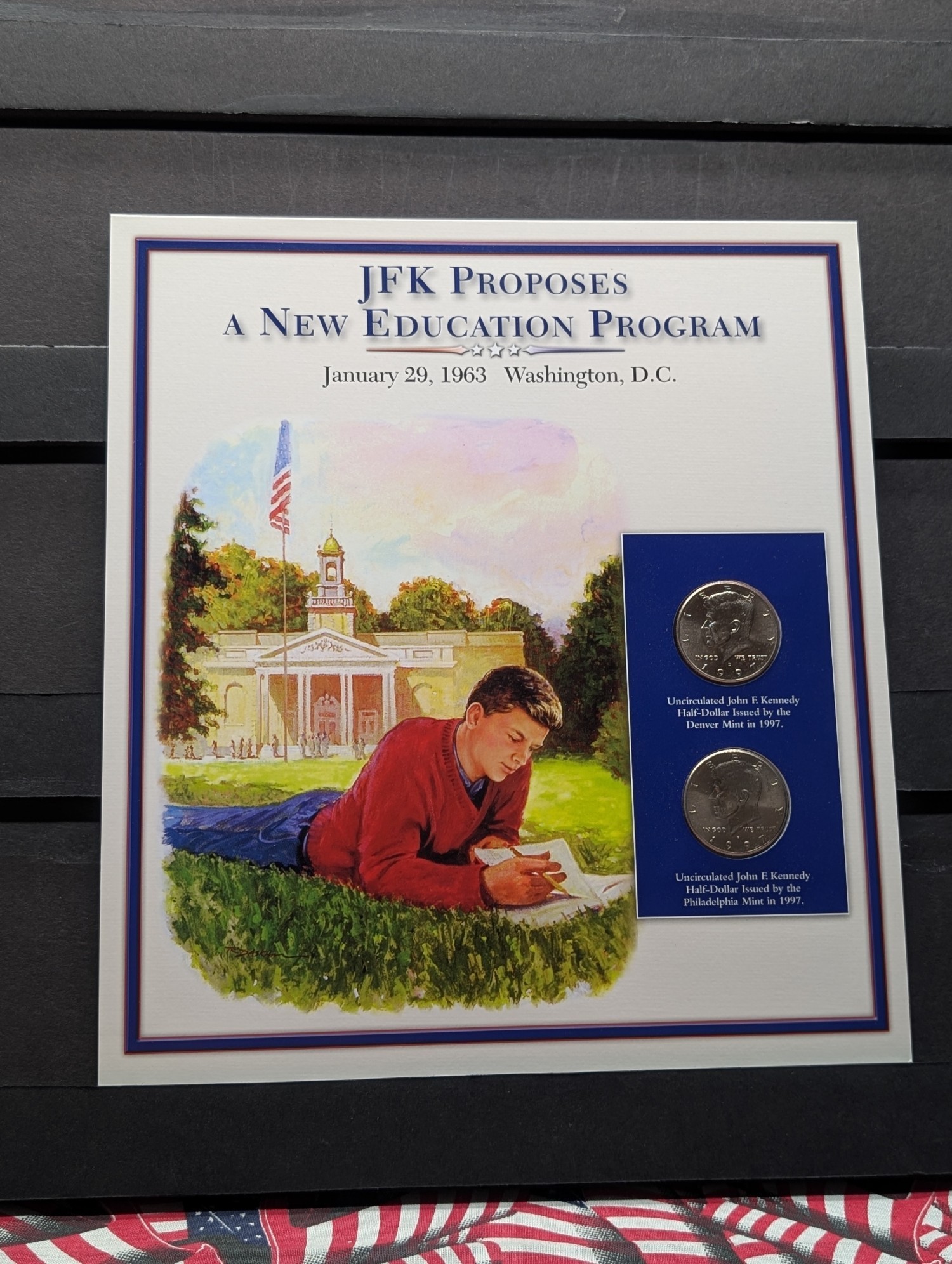 1997 P & D Kennedy Half Dollars With Stamp