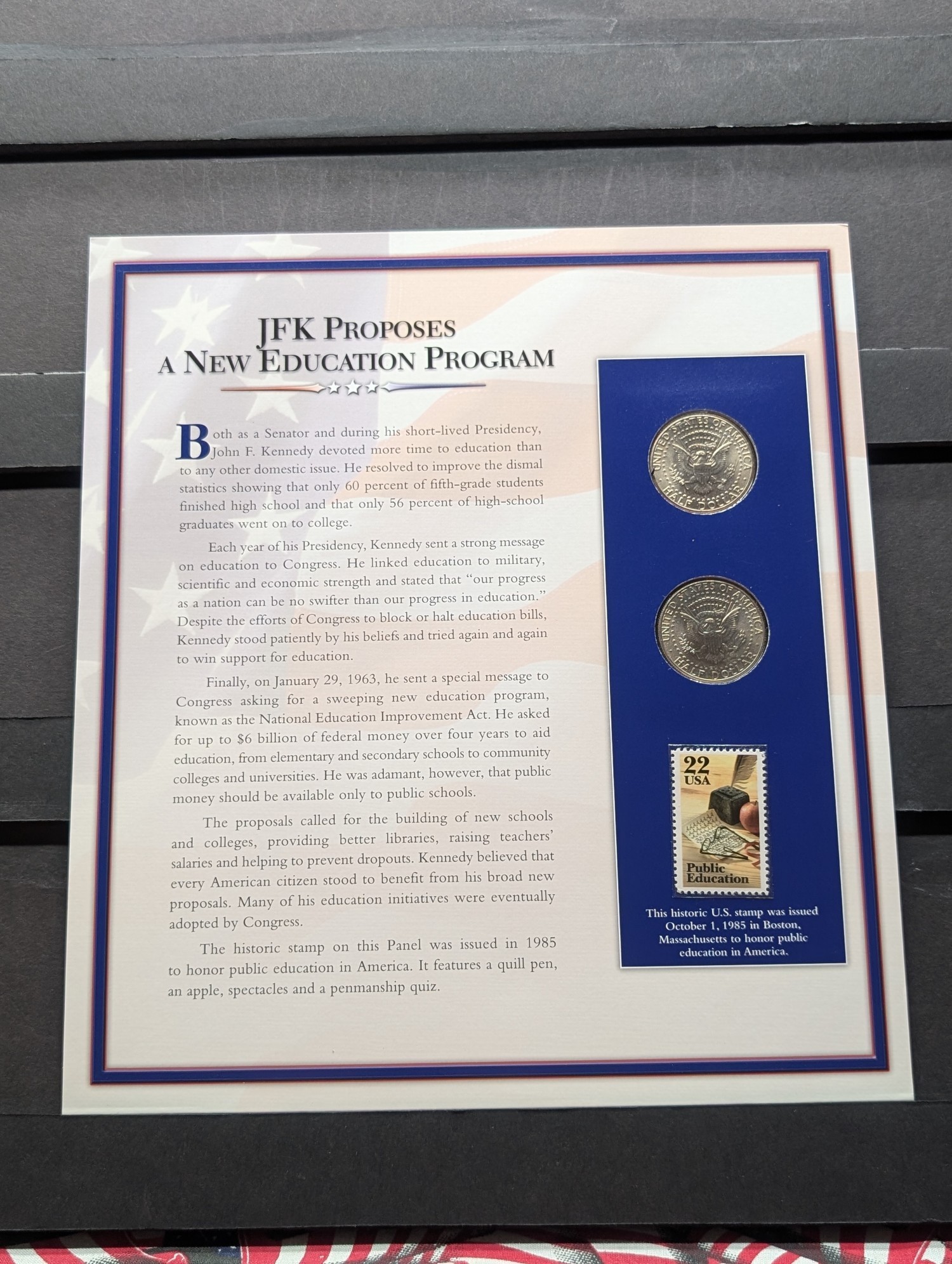 1997 P & D Kennedy Half Dollars With Stamp
