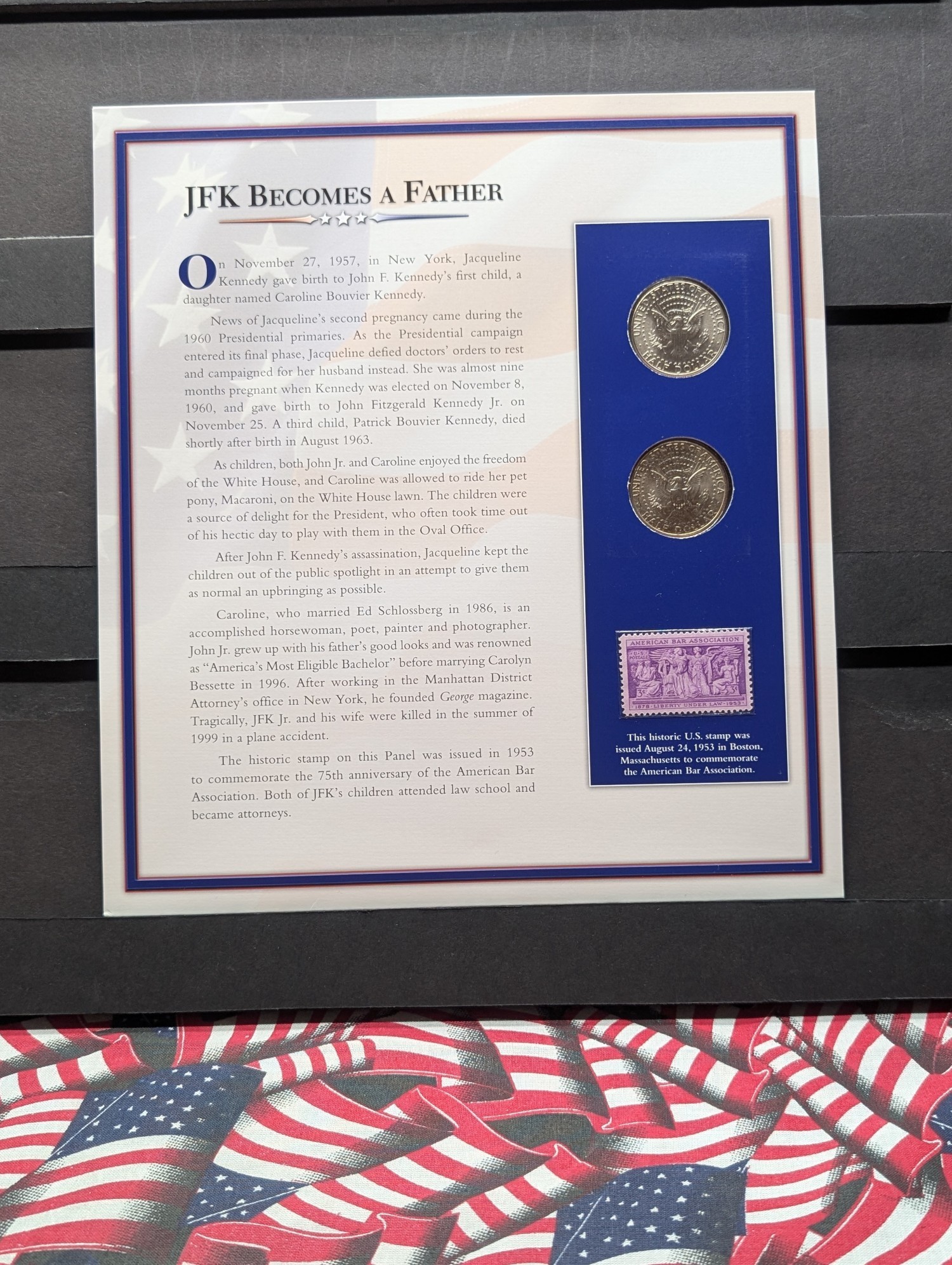 1995 P & D Kennedy Half Dollars With Stamp