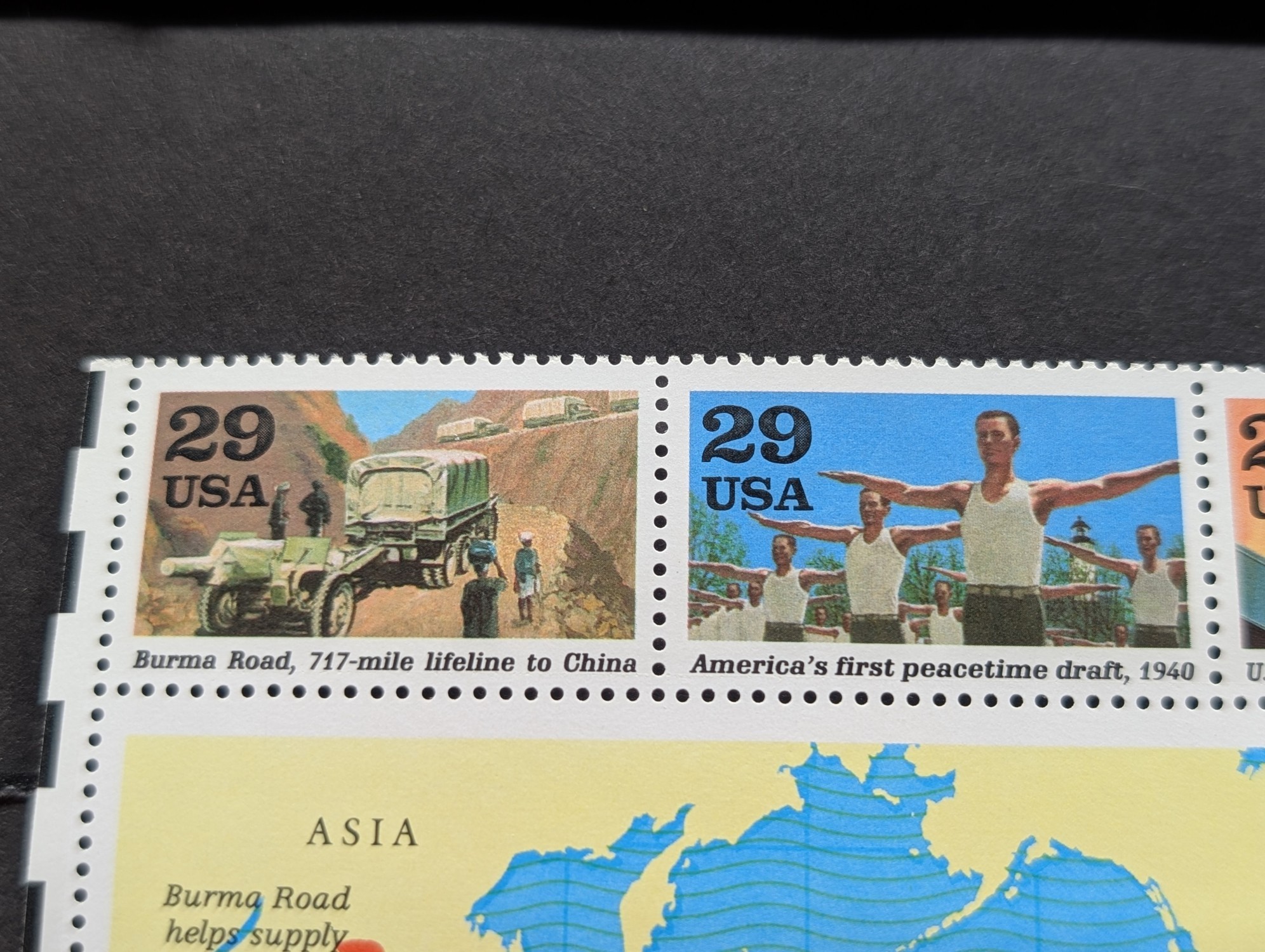 1991 A World At War (1941) Stamp Sheet, Scott # 2559, Mint, Original Gum, Never Hinged