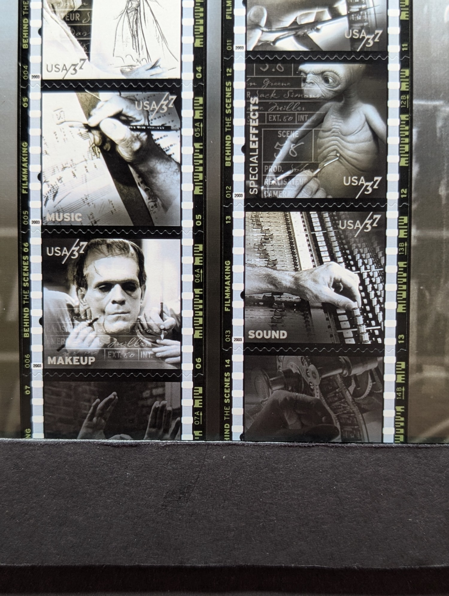 2003 American Film Making Behind The Scenes Stamp Sheet, Scott # 3772, Mint, Original Gum, Never Hinged