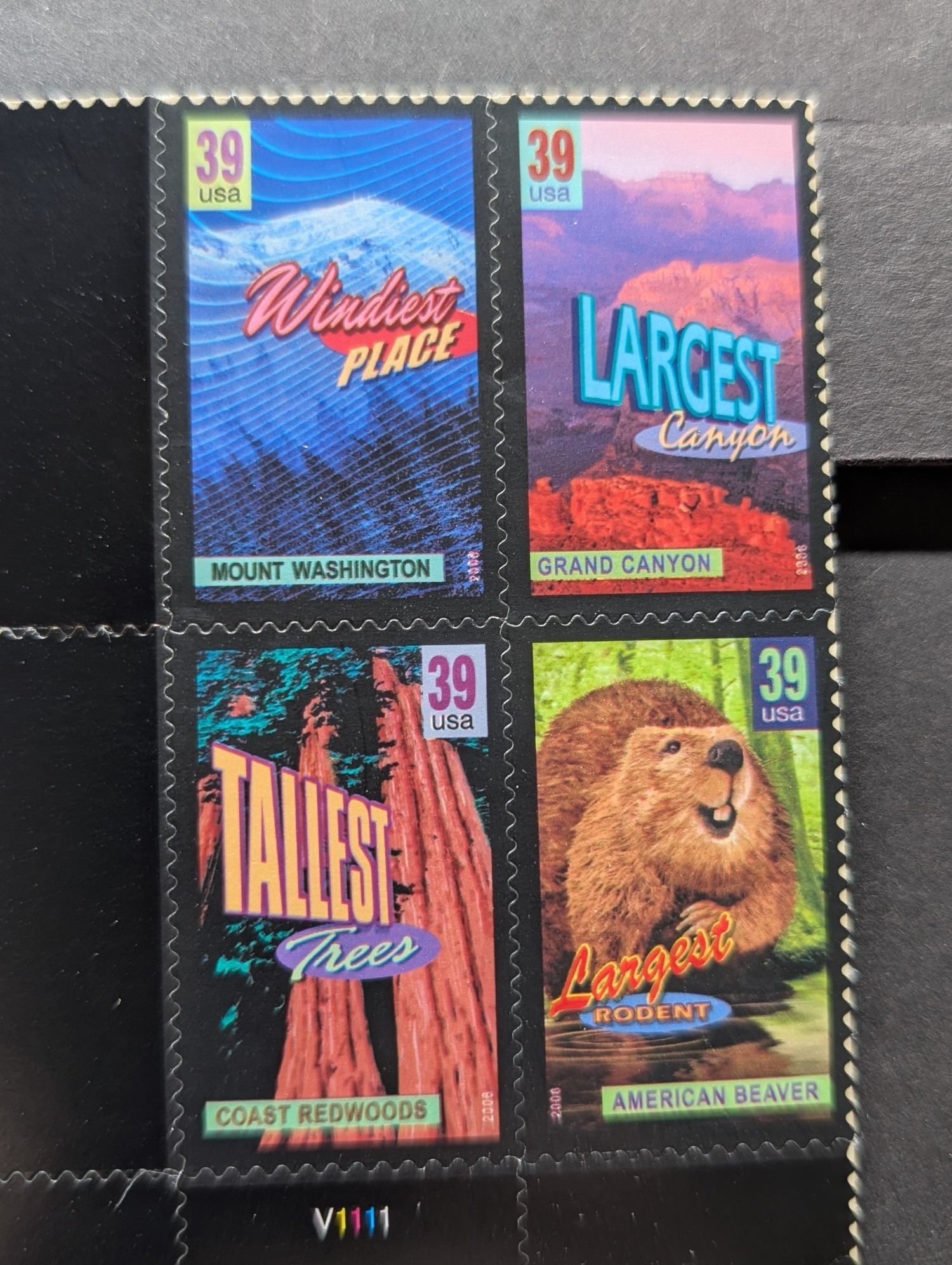 Five Assorted Four Block Stamps, All Mint, Original Gum, Never Hinged