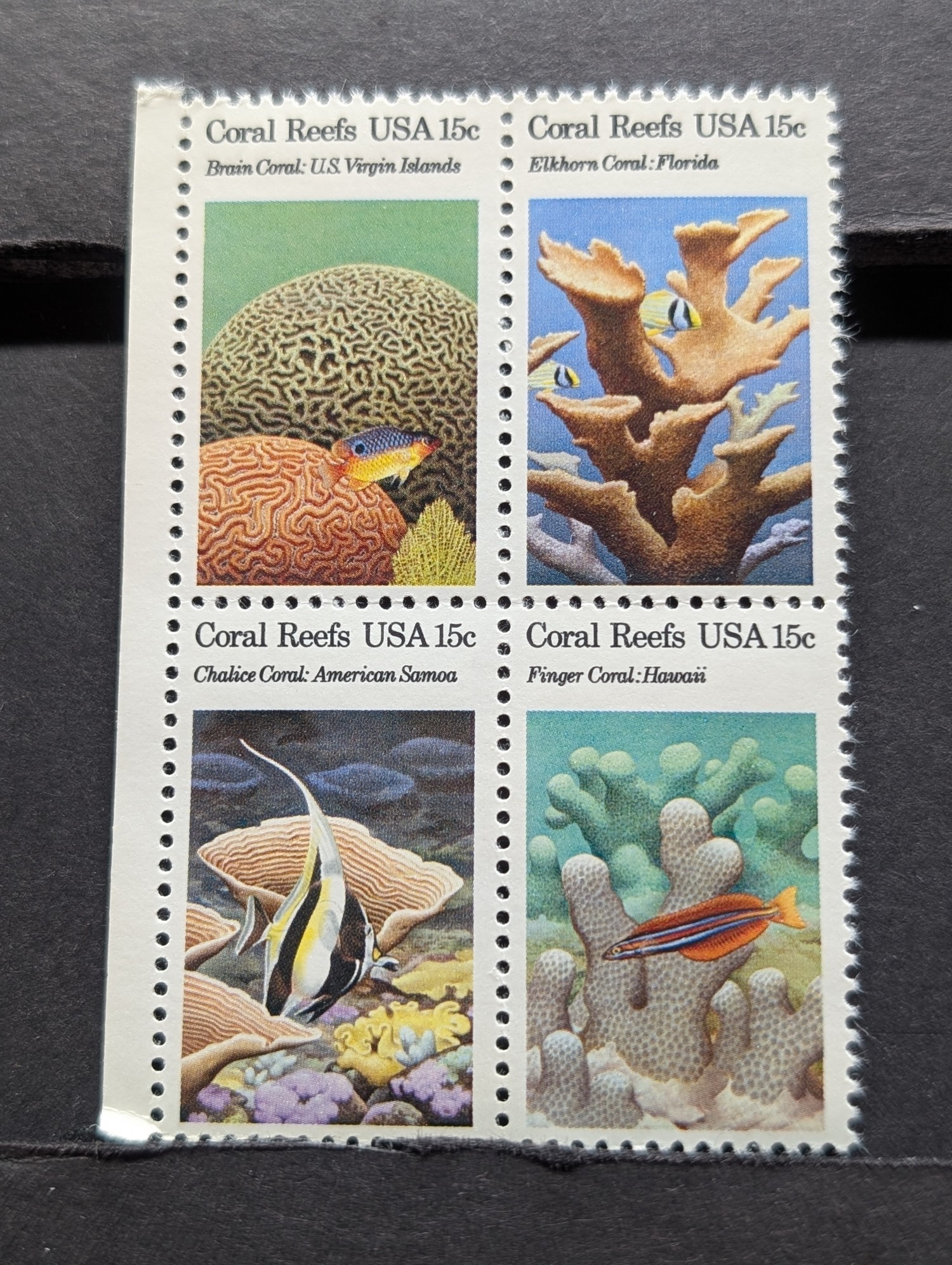 Five Assorted Four Block Stamps, All Mint, Original Gum, Never Hinged