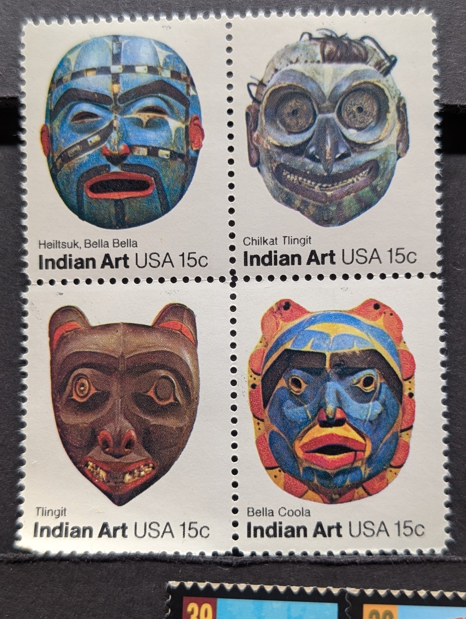 Five Assorted Four Block Stamps, All Mint, Original Gum, Never Hinged