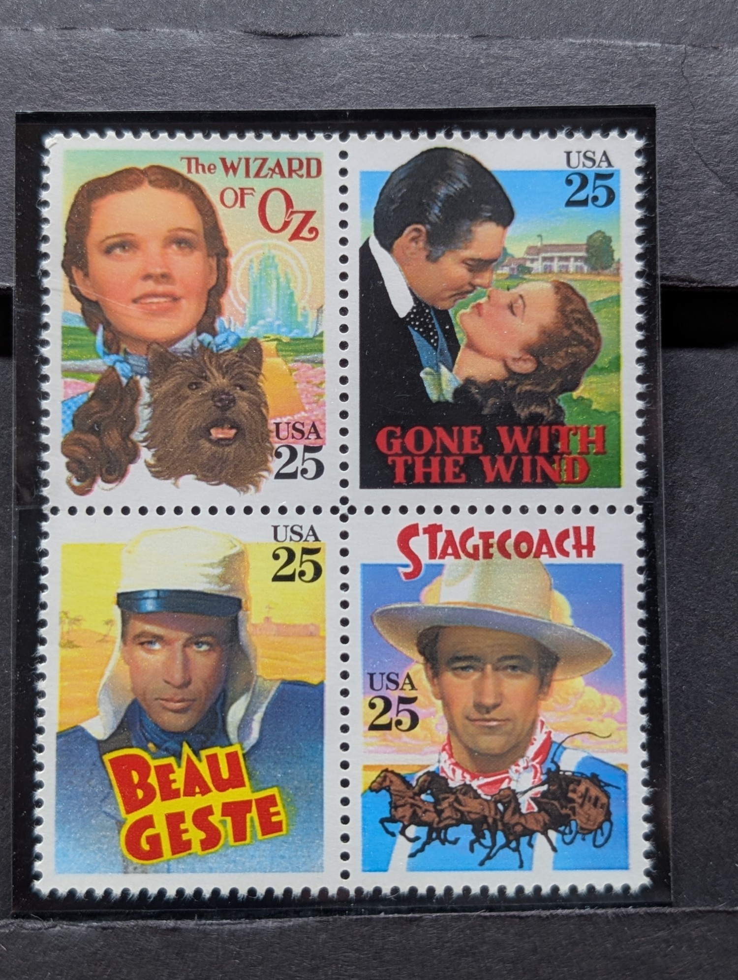 Five Assorted Four Block Stamps, All Mint, Original Gum, Never Hinged