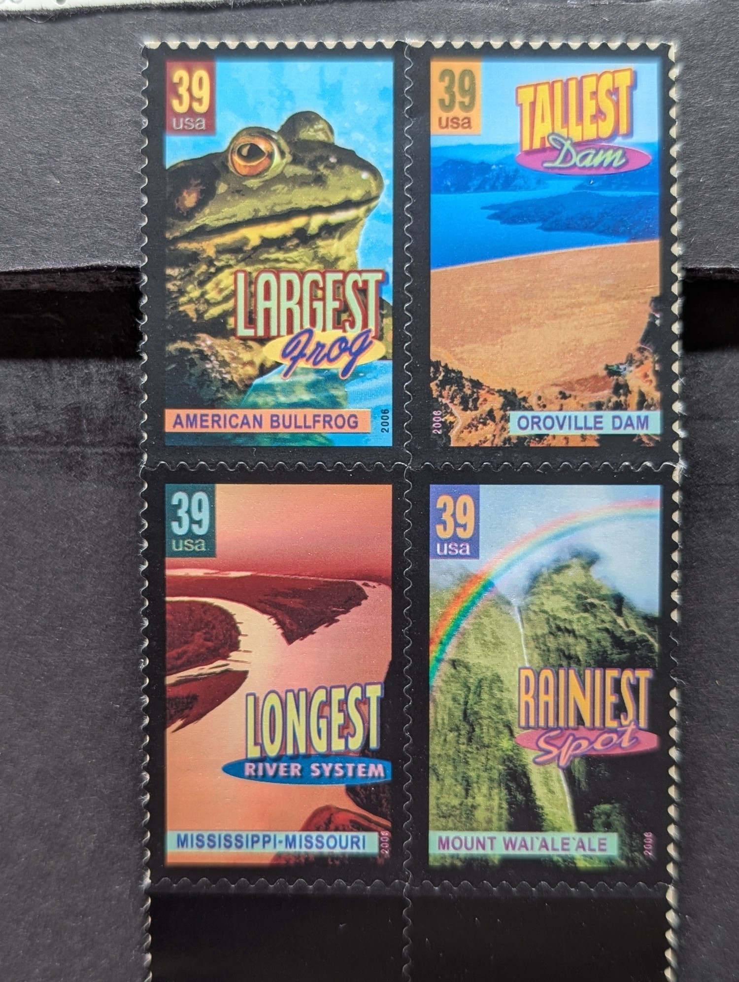 Five Assorted Four Block Stamps, All Mint, Original Gum, Never Hinged