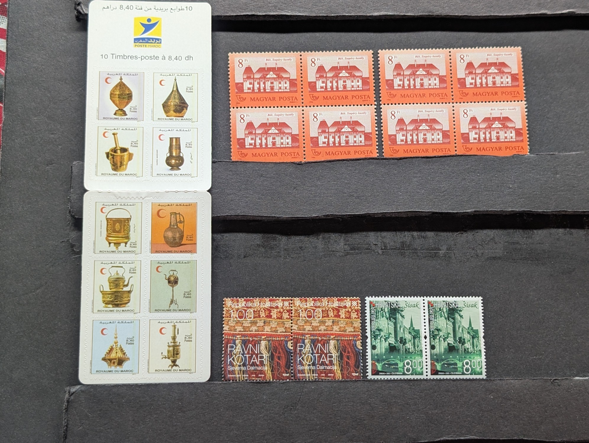 Booklet Pane And Assorted Foreign Stamps, All Mint, Original Gum, Never Hinged