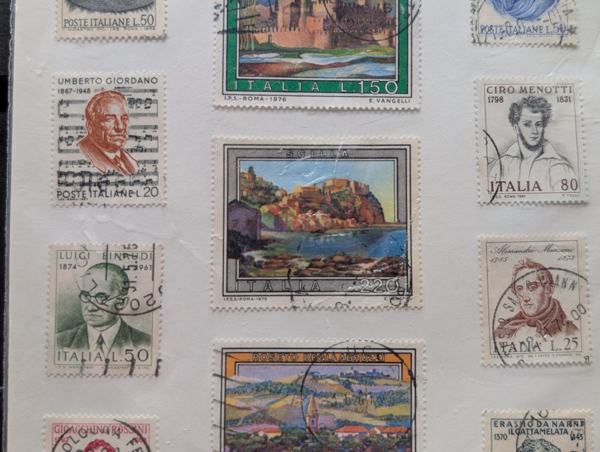 Seventeen Assorted Italy Stamps, Used