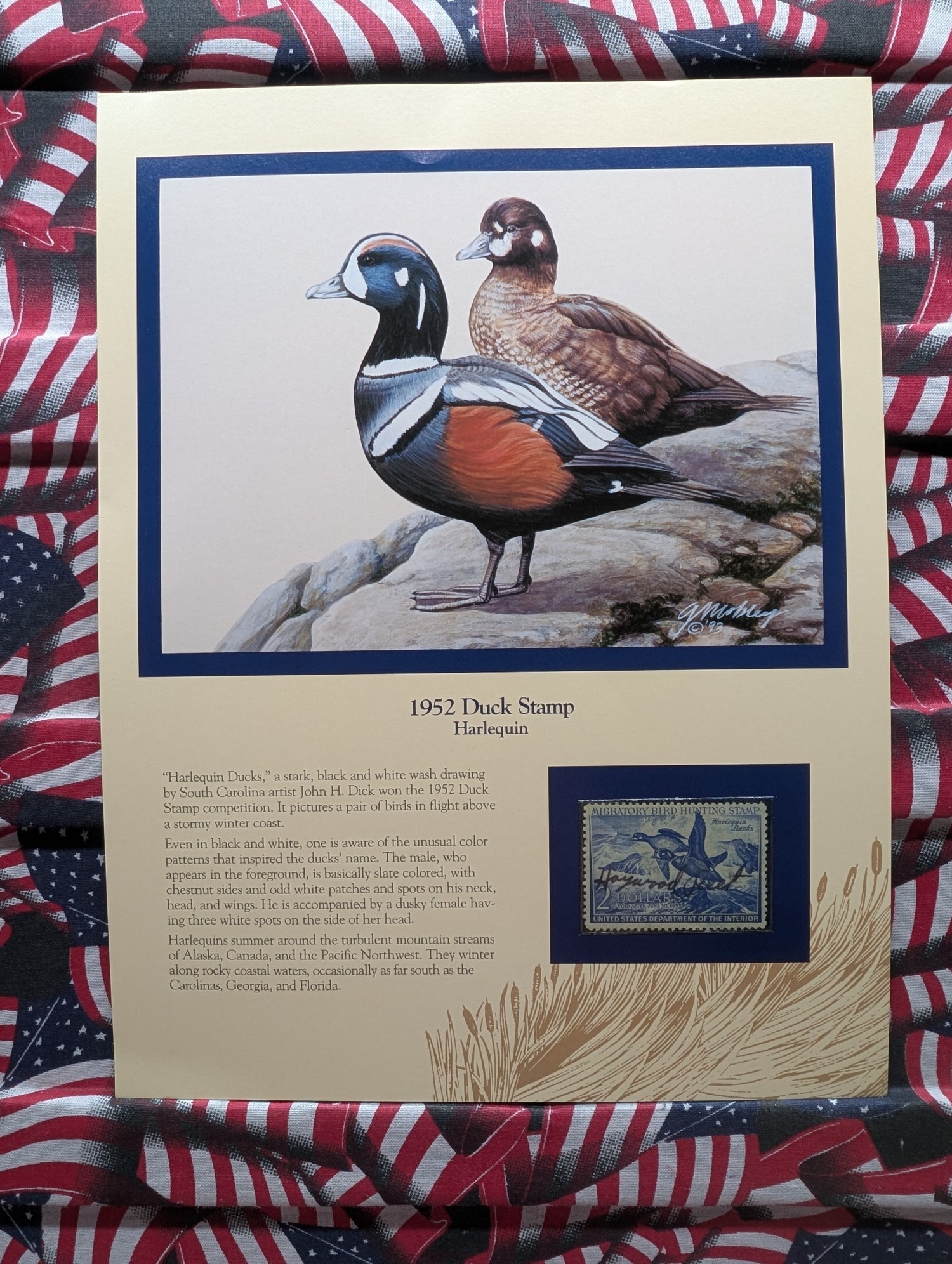 1952 Dept. Of The Interior Duck Stamp, RW-19, Signed