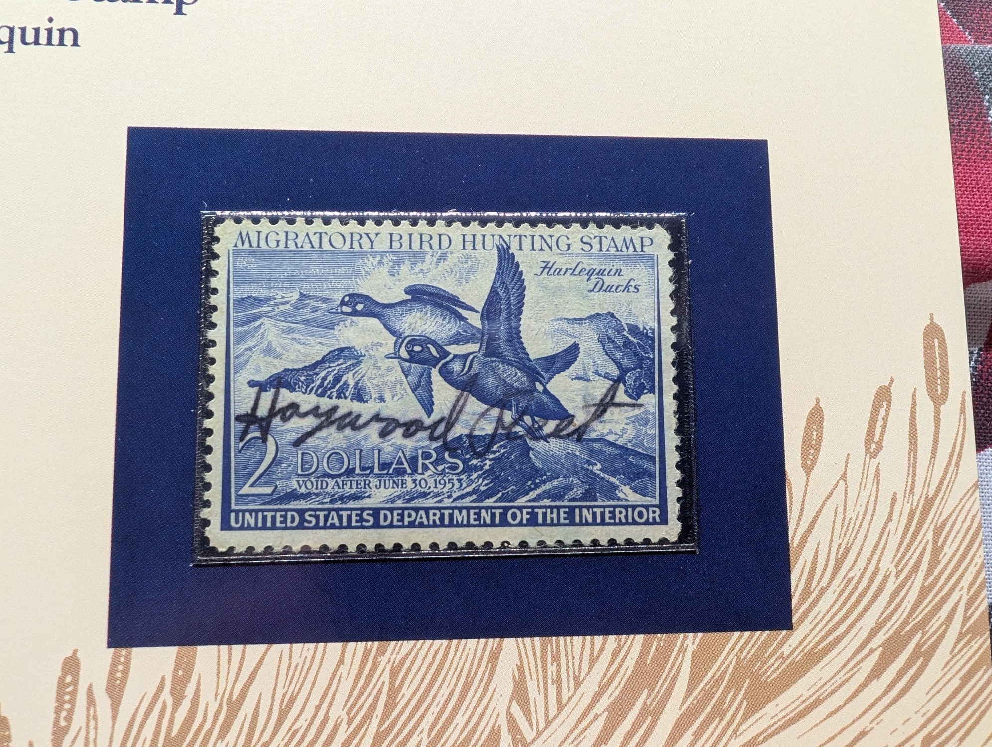 1952 Dept. Of The Interior Duck Stamp, RW-19, Signed