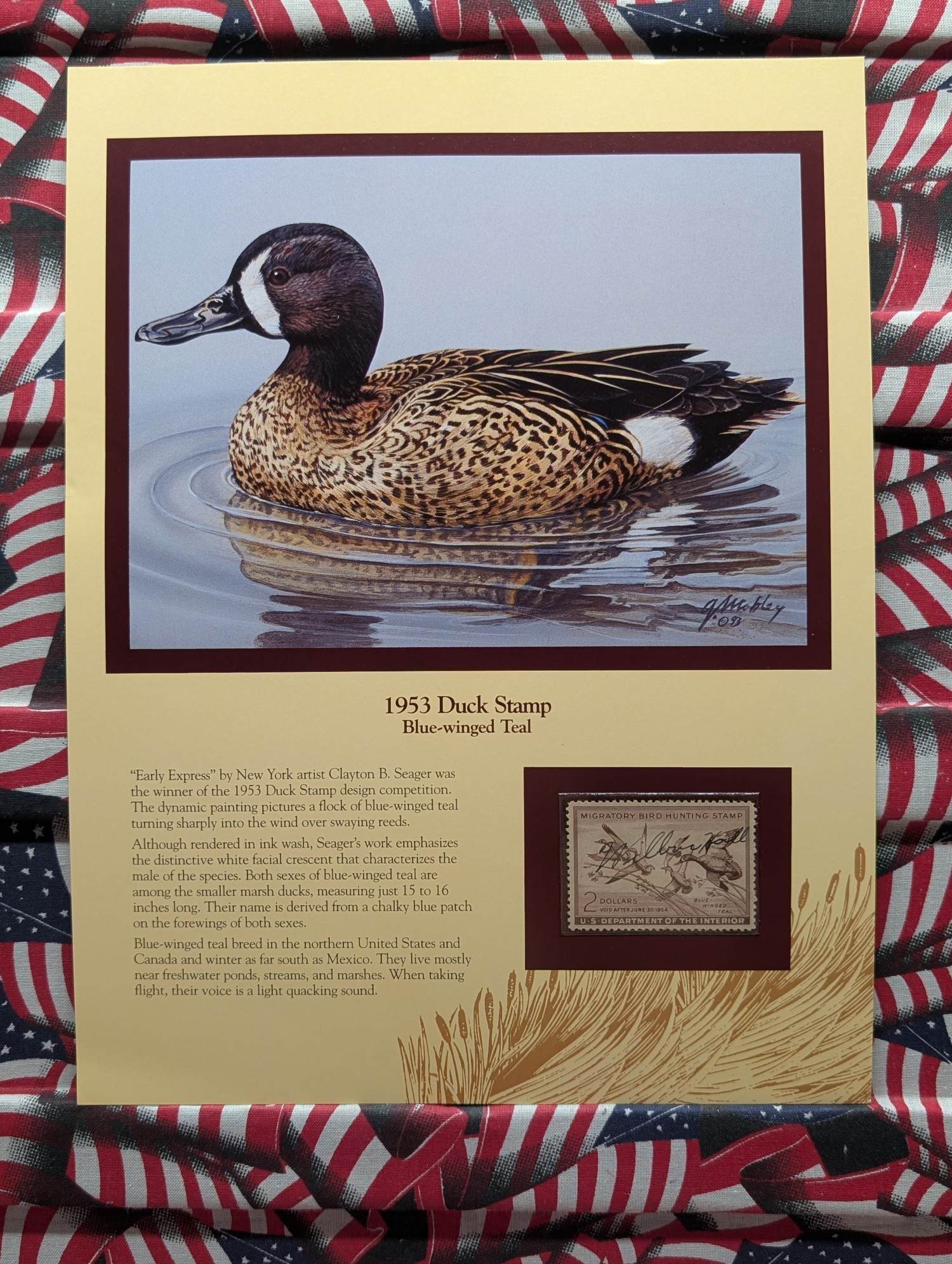 1953 Dept. Of The Interior Duck Stamp, RW-20, Signed