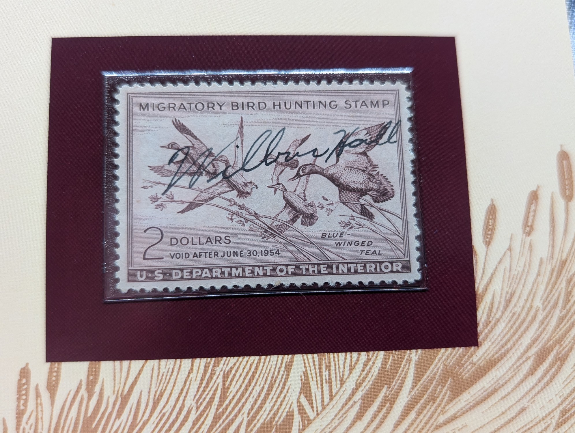 1953 Dept. Of The Interior Duck Stamp, RW-20, Signed