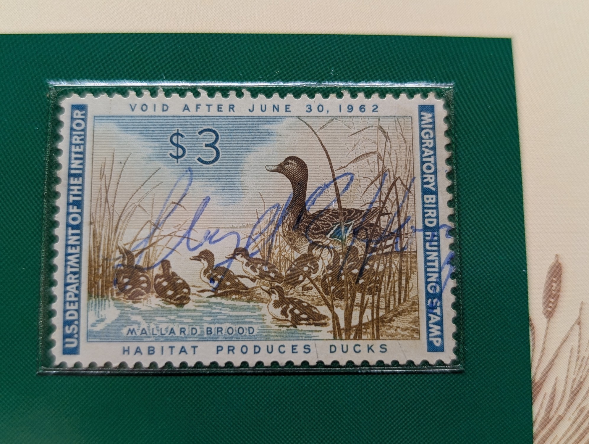 1961 Dept. Of The Interior Duck Stamp, RW-28, Signed
