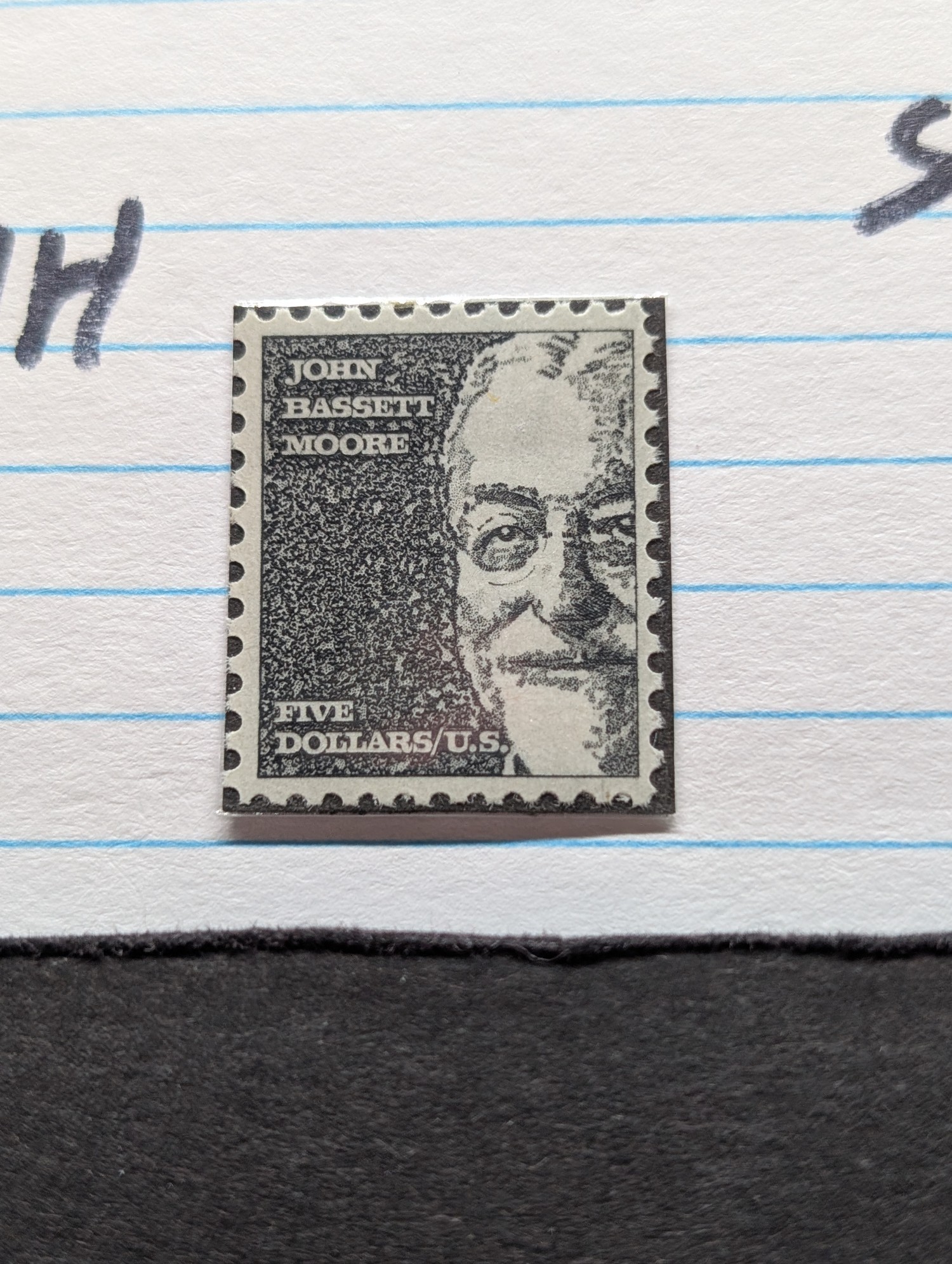 1965-1978 J.B. Moore Five Dollar Stamp, Scott # 1295, Mint, Original Gum, Never Hinged