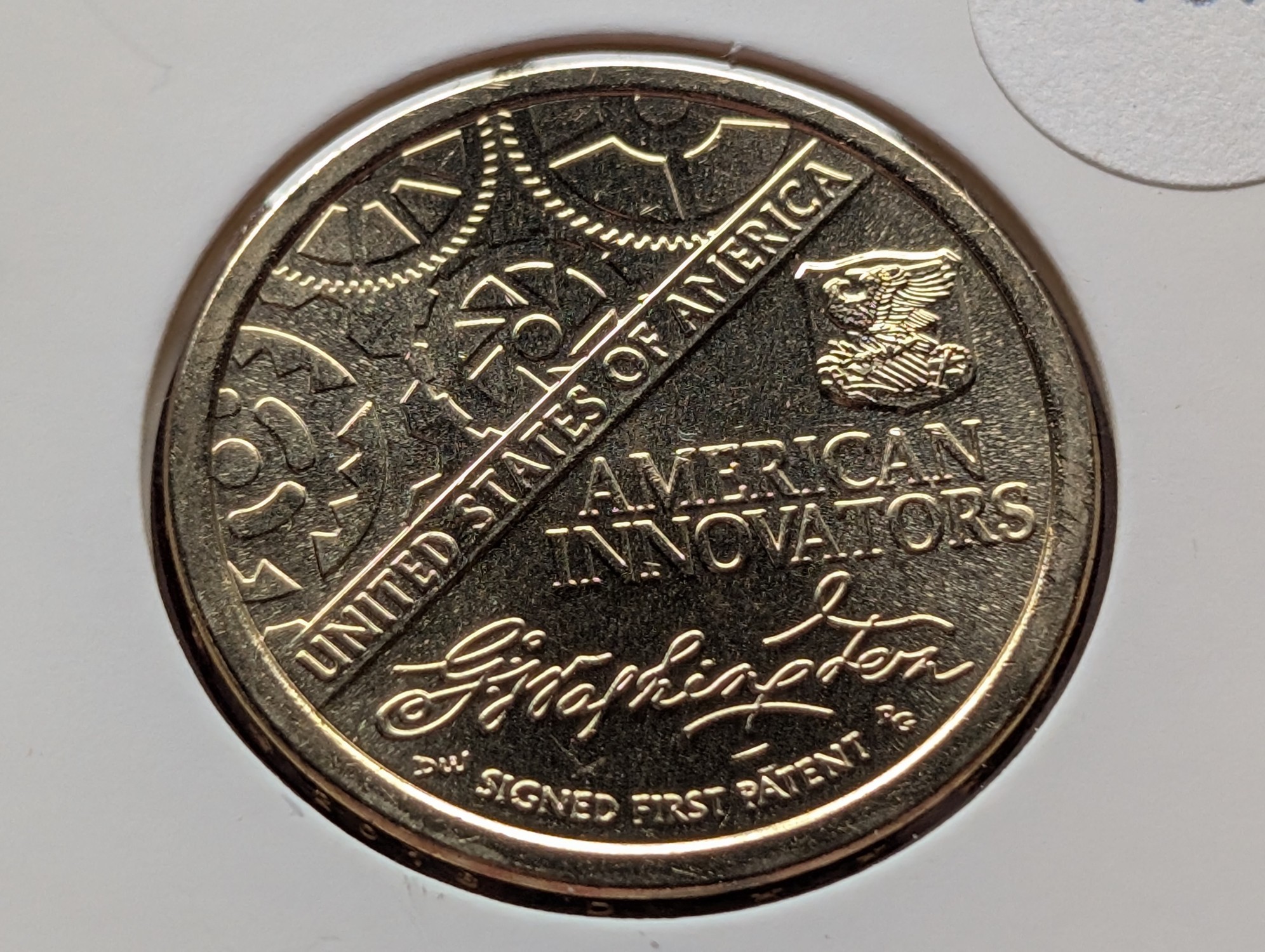 2018-D Uncirculated George Washington Patent Dollar, First of the Innovation Series