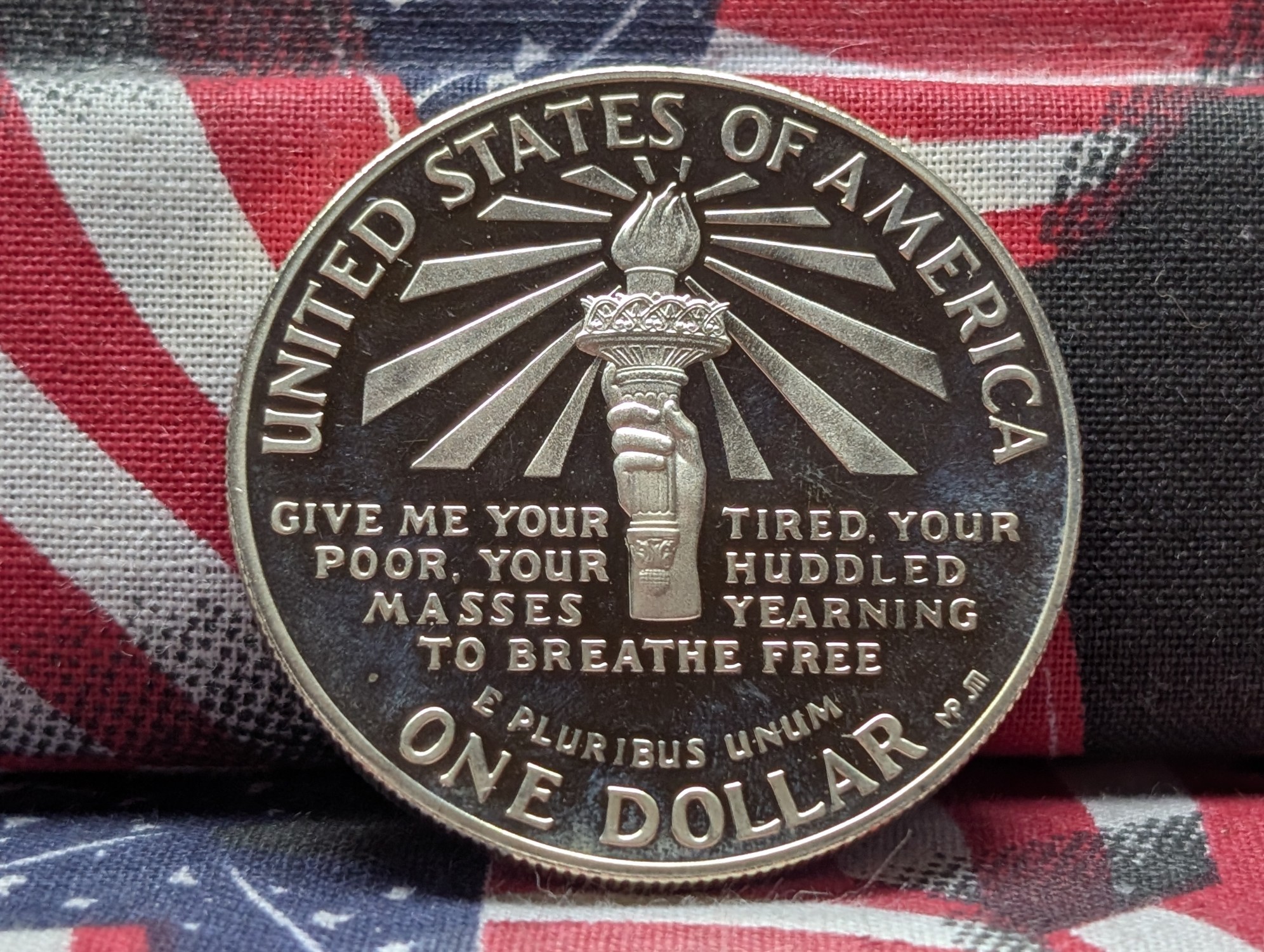 1986-S Statue of Liberty Commemorative Proof Silver Dollar, 26.73 Grams .900 Silver