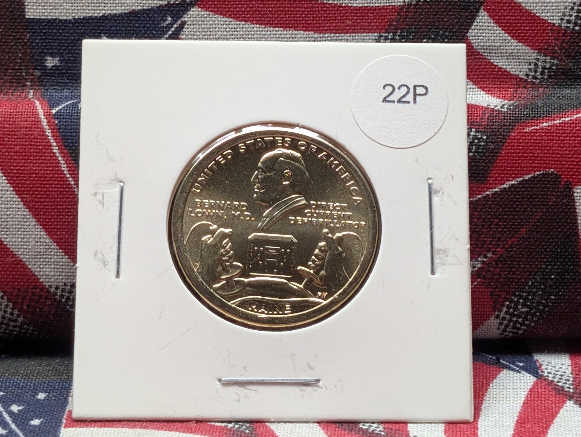 2024-D Uncirculated Innovation Dollar with Bernard Lown Defibrillator Reverse, Maine (ME)