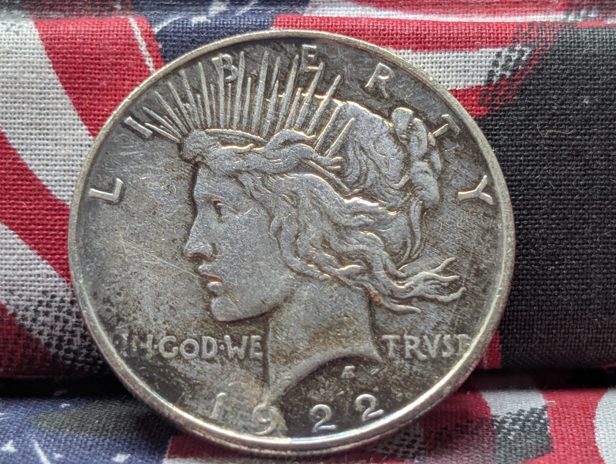 1922-D Peace 90% Silver Dollar
