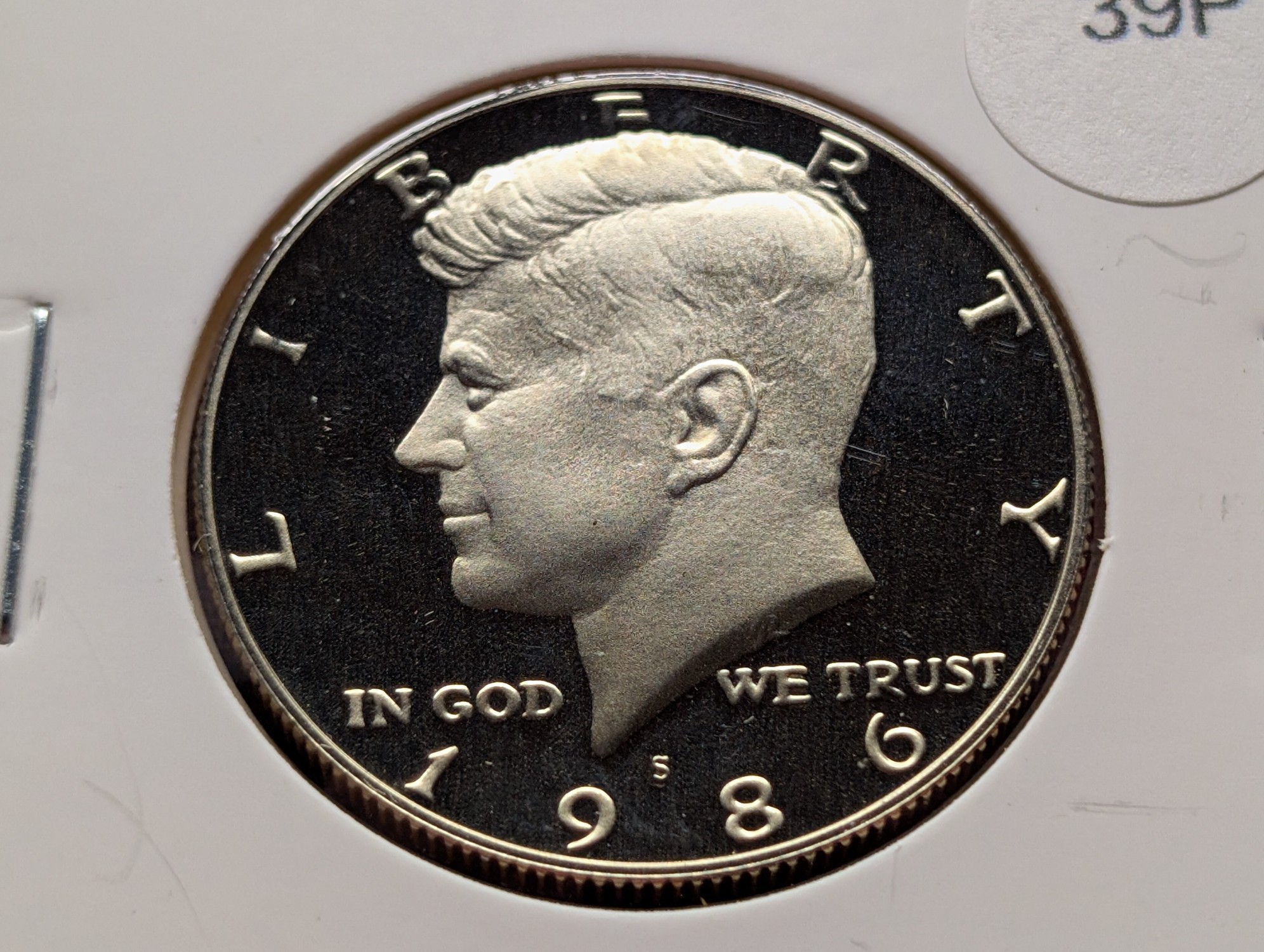 1986-S Proof Kennedy Half Dollar