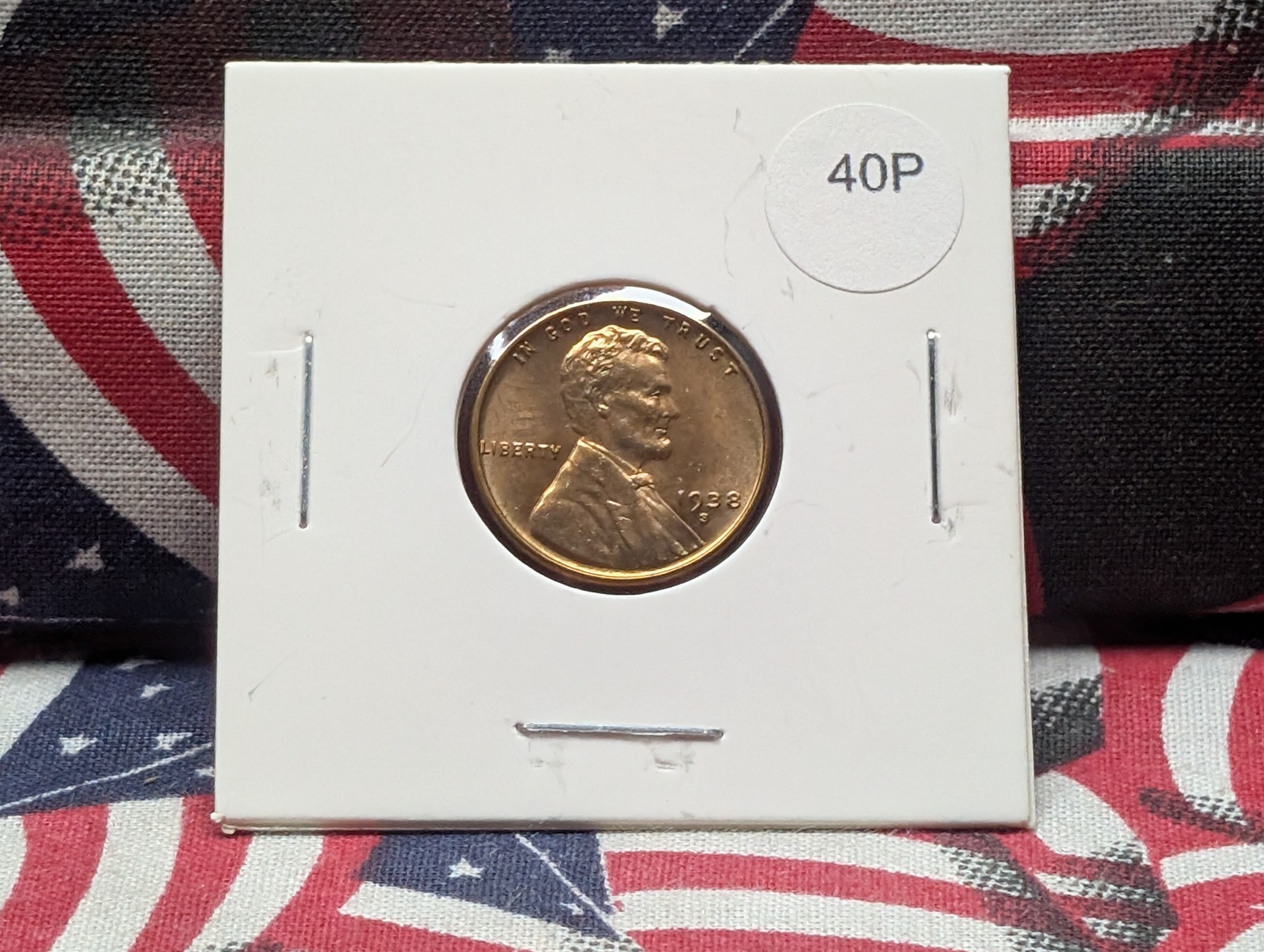 1938-S Lincoln Wheat Cent, Red