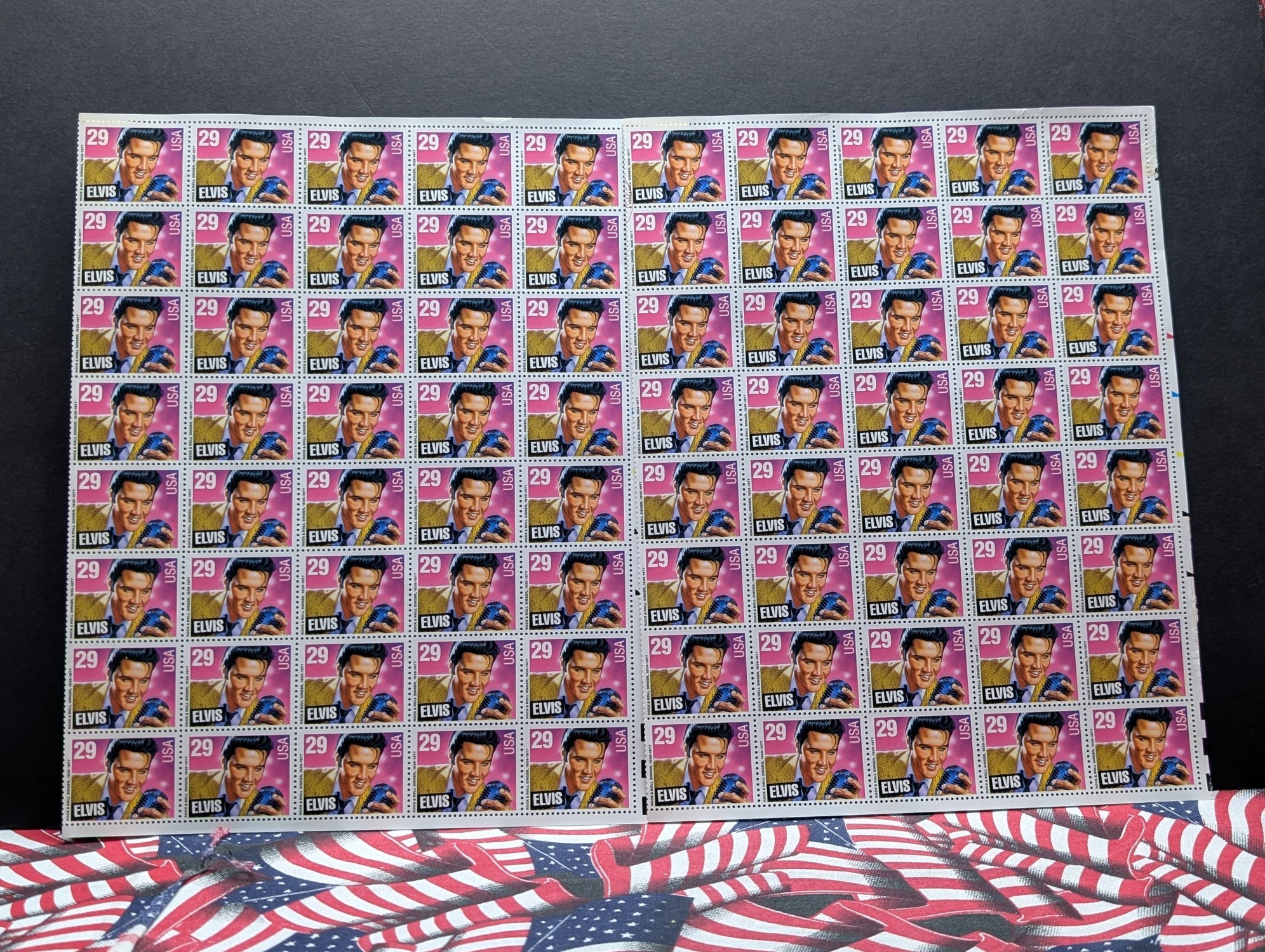 (2) Sheets of 40 Elvis 29 Cent Stamps, $23.20 Face Value