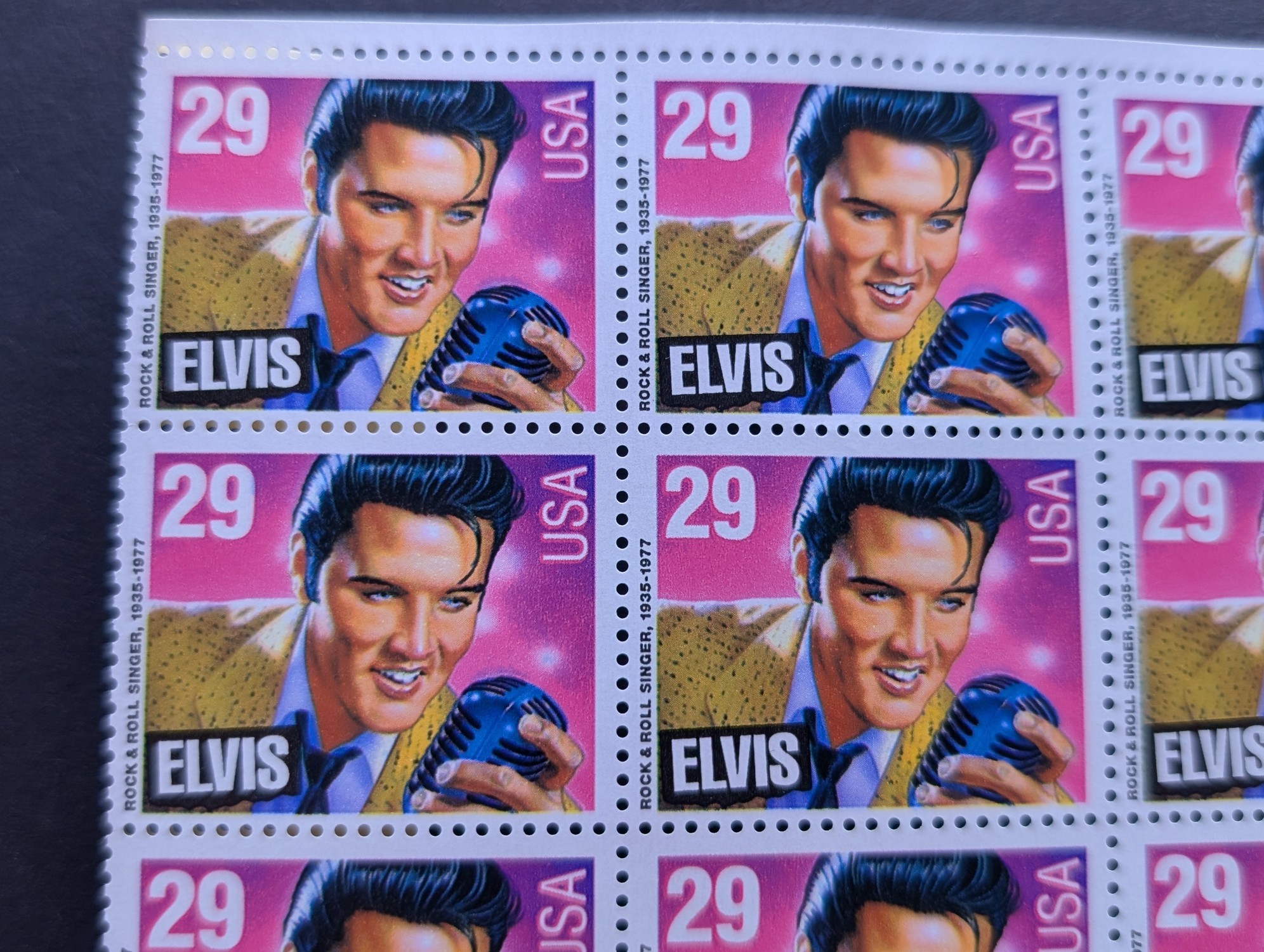 (2) Sheets of 40 Elvis 29 Cent Stamps, $23.20 Face Value