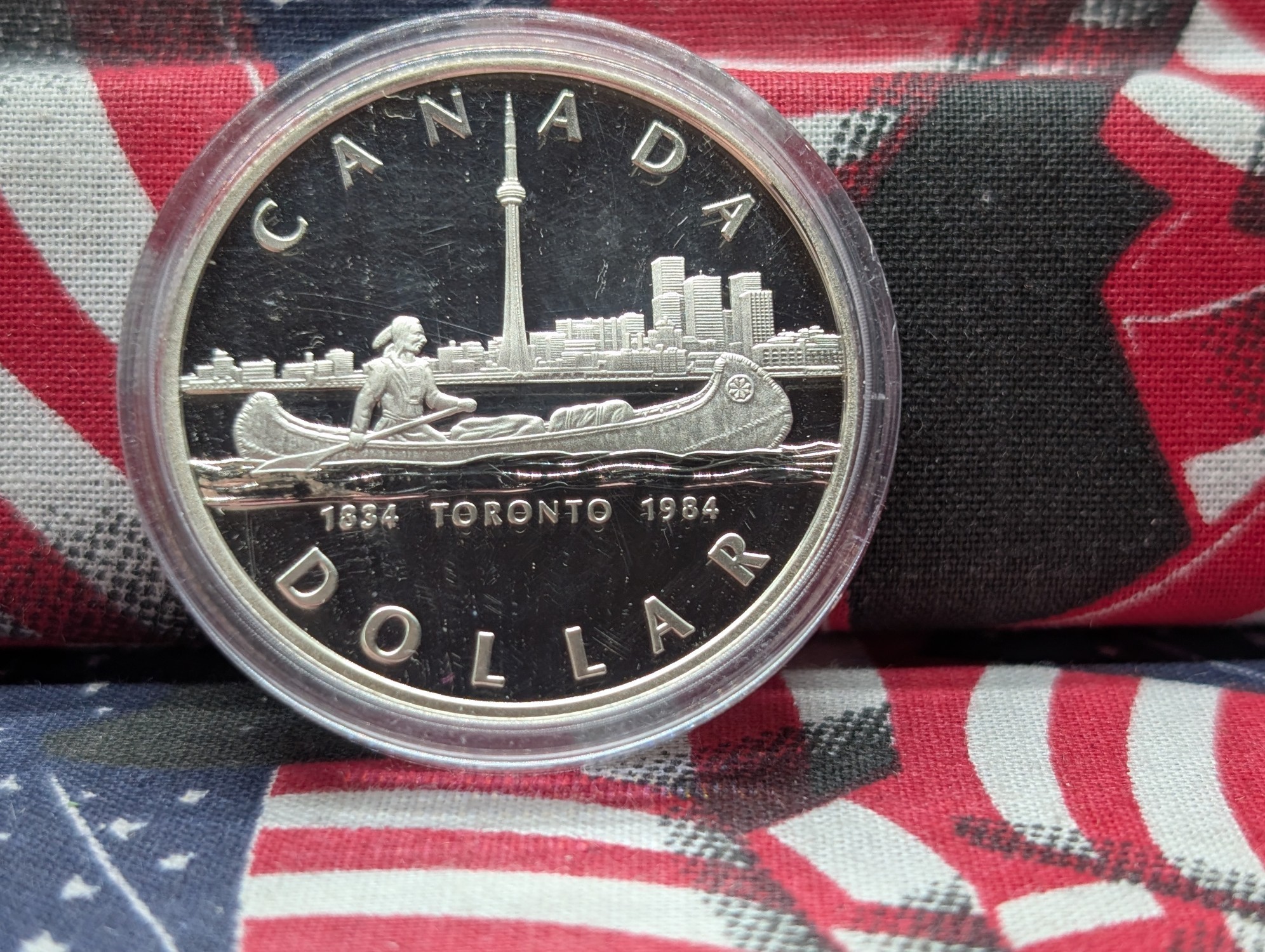 1984 Toronto Canada 150th Anniversary Commemorative 50% "Silver" Dollar, 23.32G